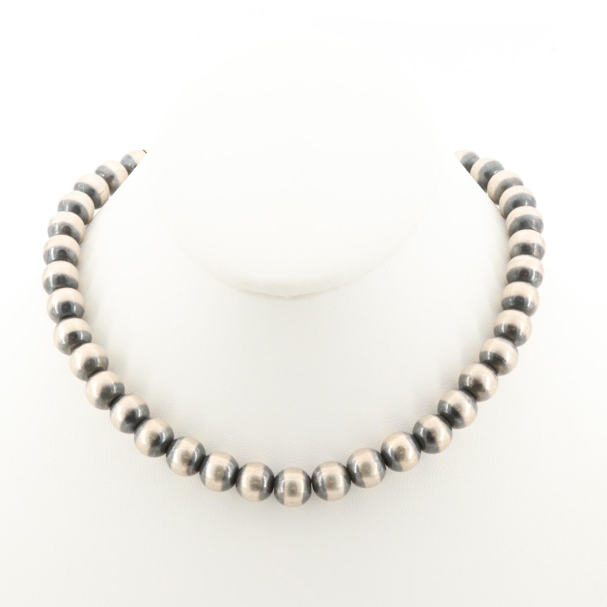 Sterling Silver Bead Necklace