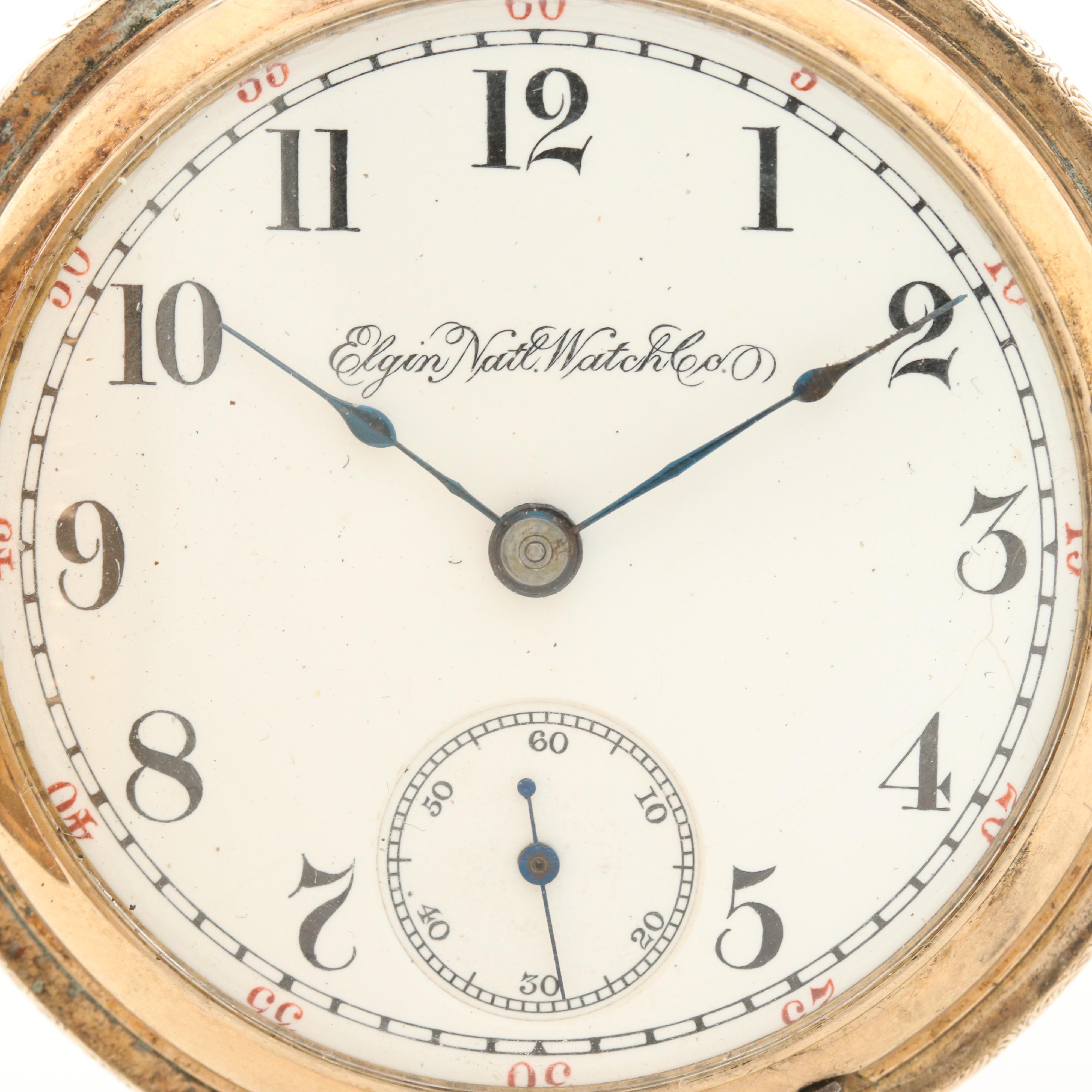 Elgin National Watch Company Gold Filled Hunting Case Pocket Watch, Circa 1894