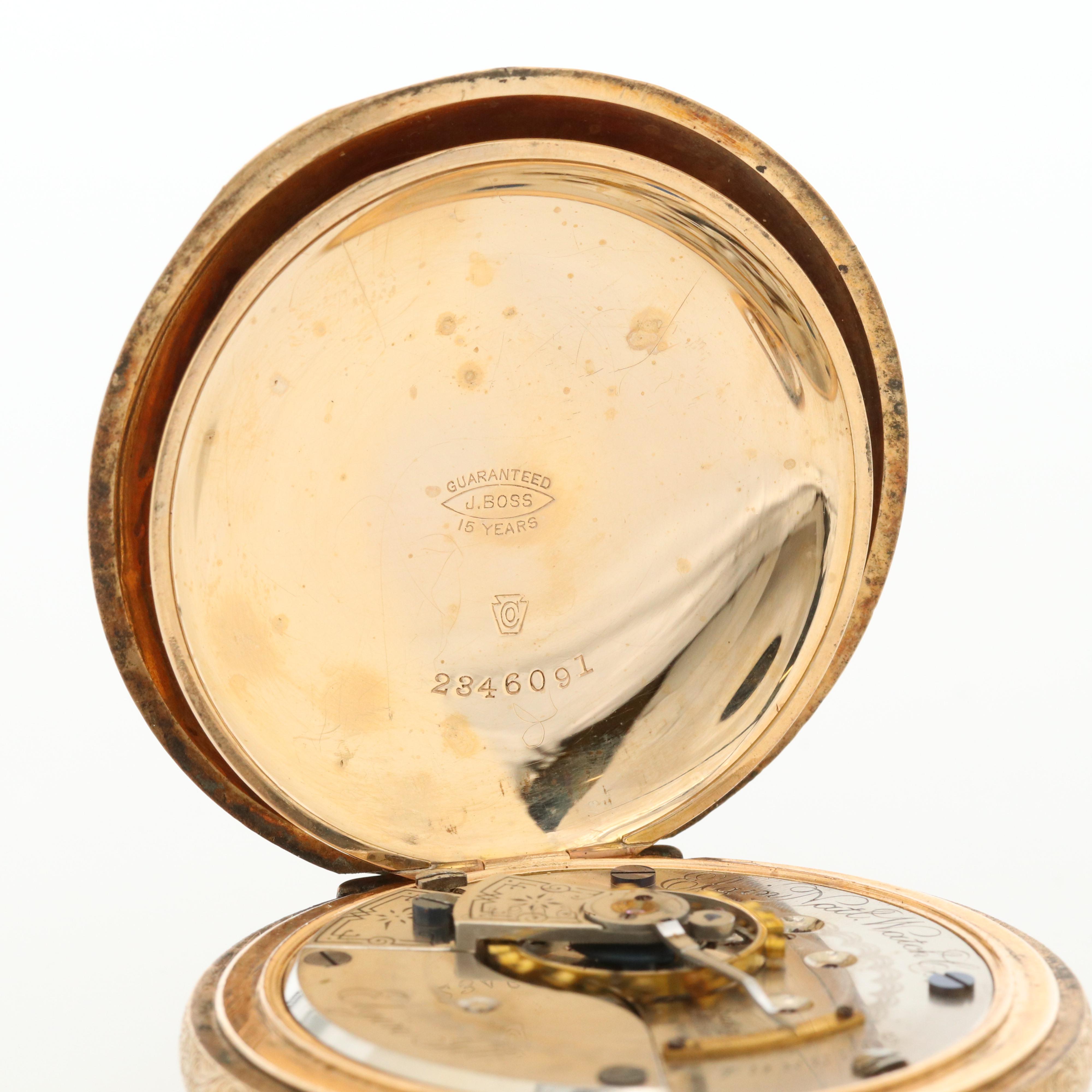 Elgin National Watch Company Gold Filled Hunting Case Pocket Watch, Circa 1894