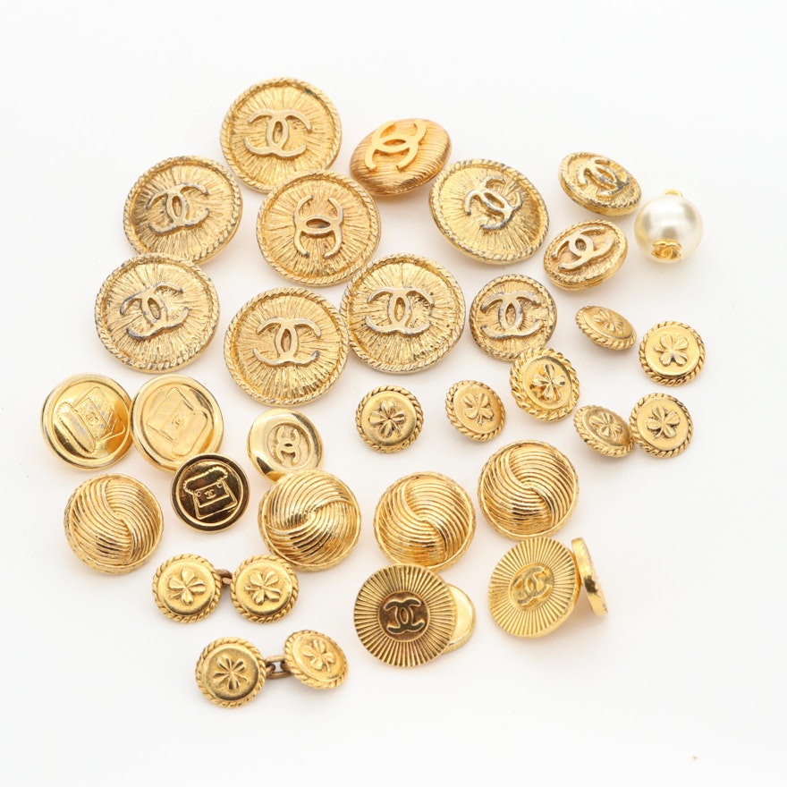 Vintage Couture Chanel Buttons and Cufflinks