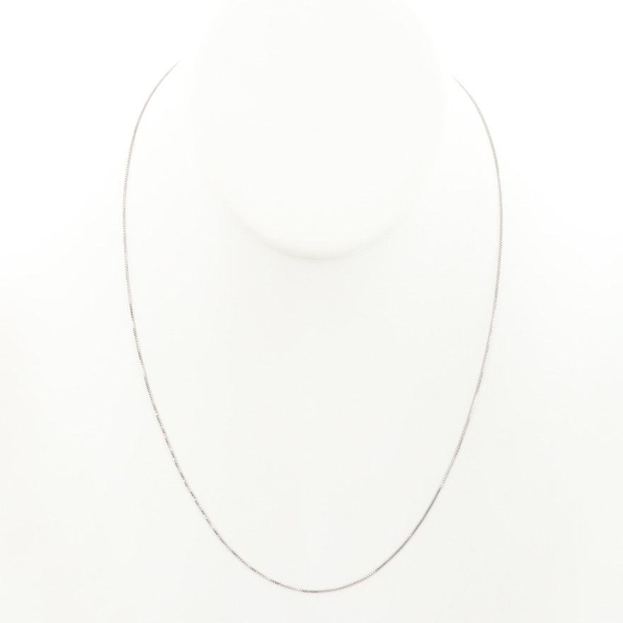 Sterling Silver Box Chain Necklace