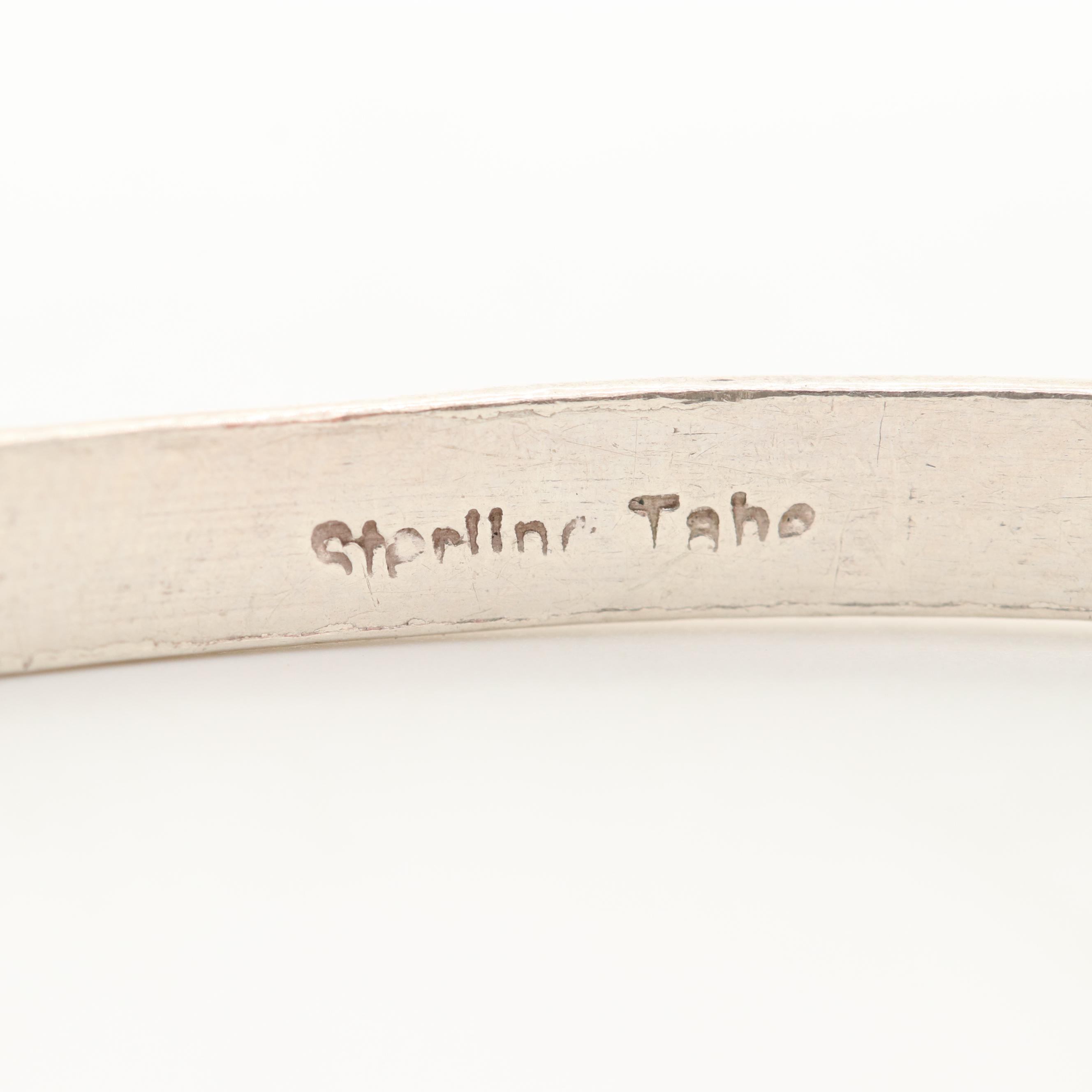 Assortment of Sterling Silver Bangle Bracelets Featuring Taxco Mexico