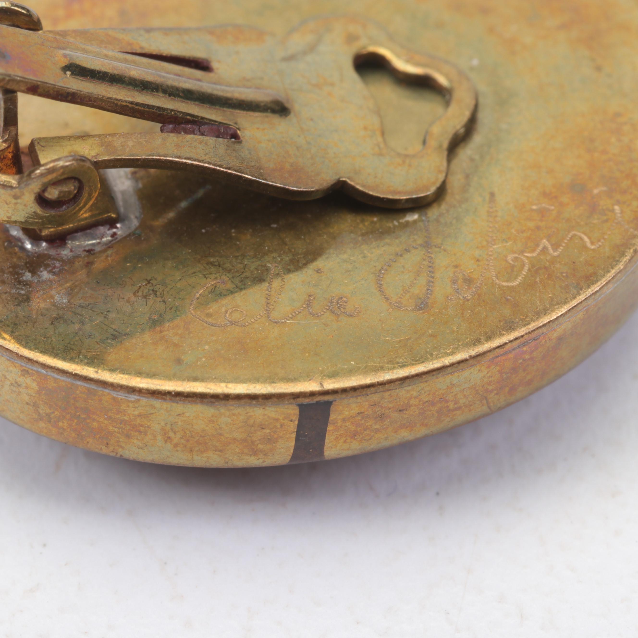 Vintage Celia Sebiri & Gold-Filled Earrings