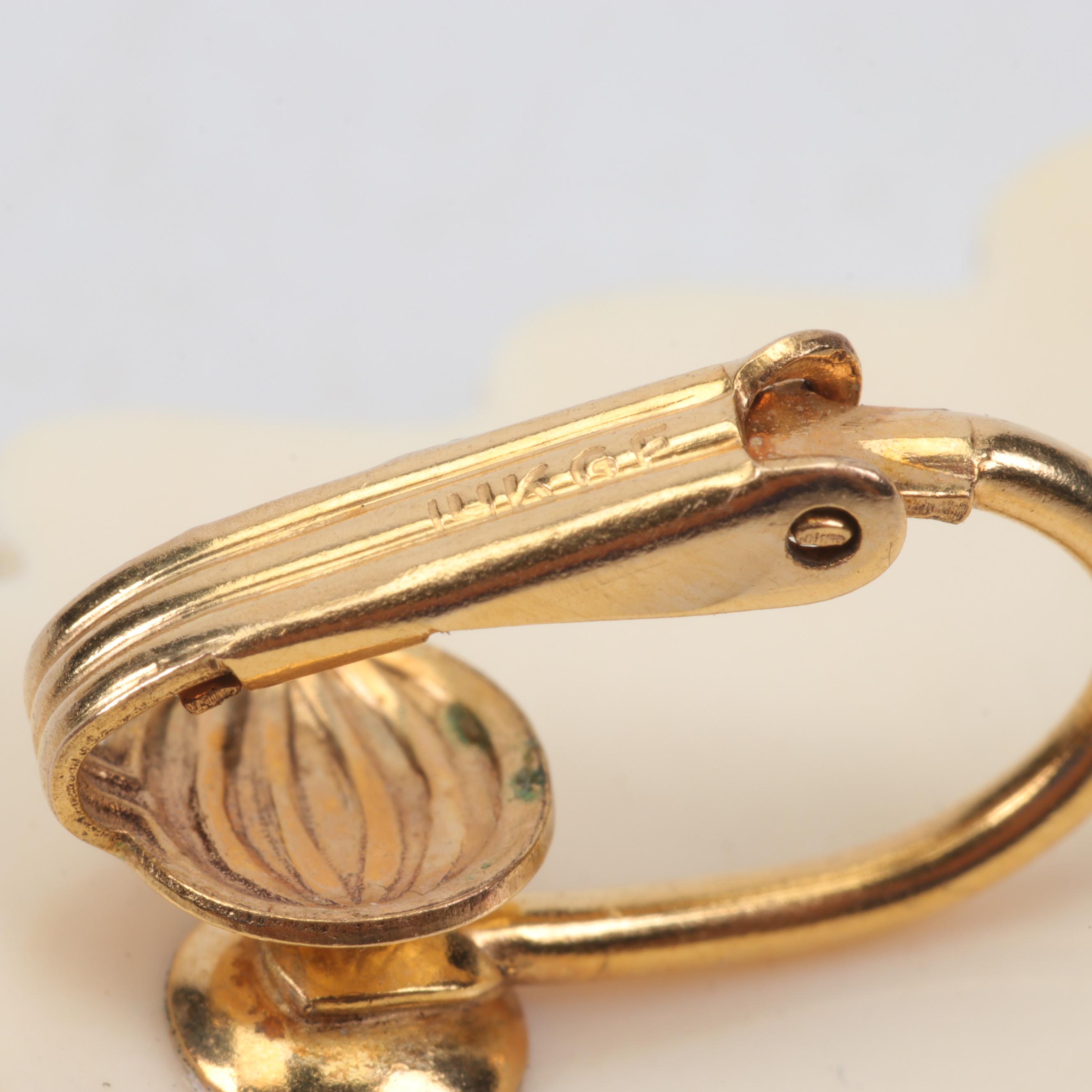 Vintage Celia Sebiri & Gold-Filled Earrings