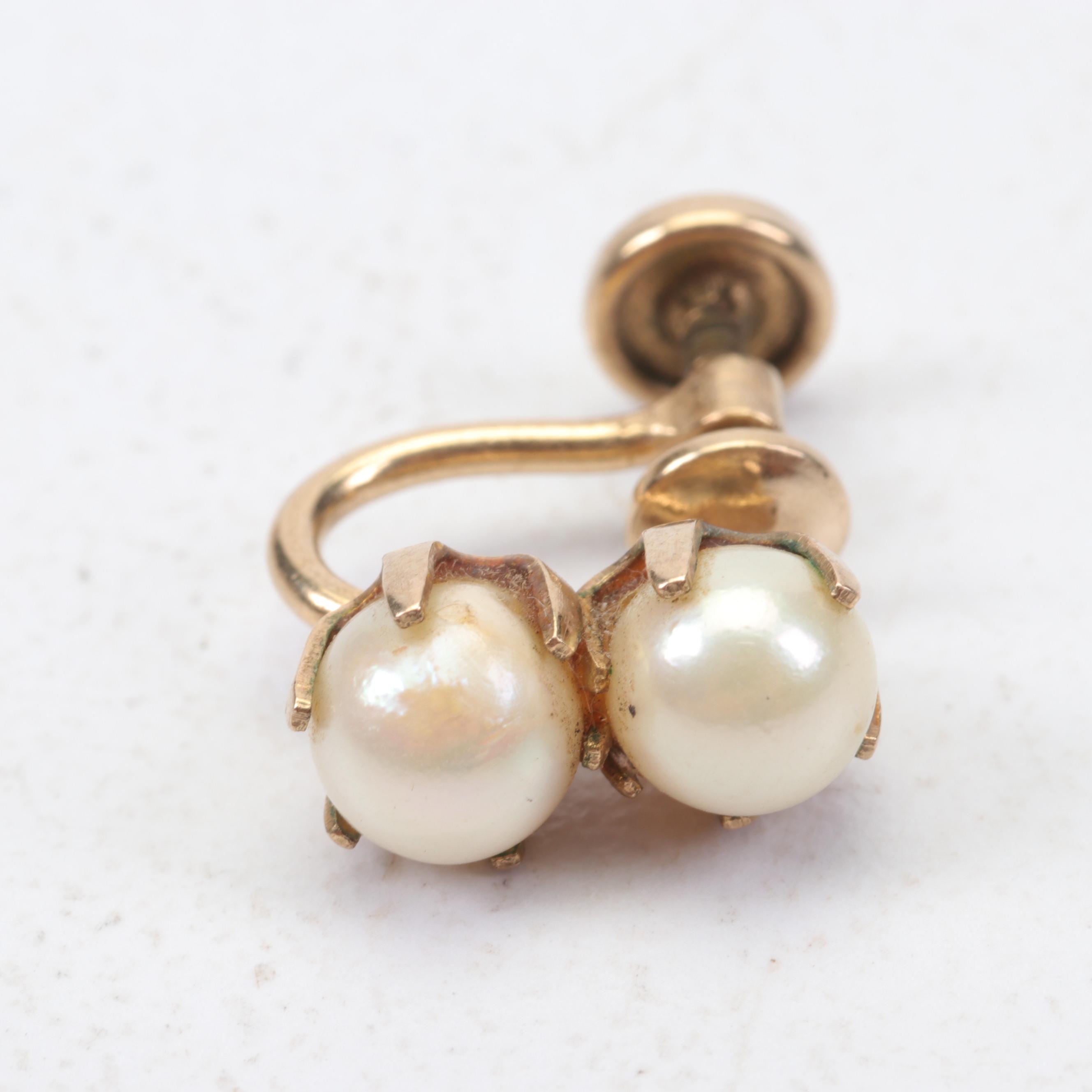 Vintage Celia Sebiri & Gold-Filled Earrings