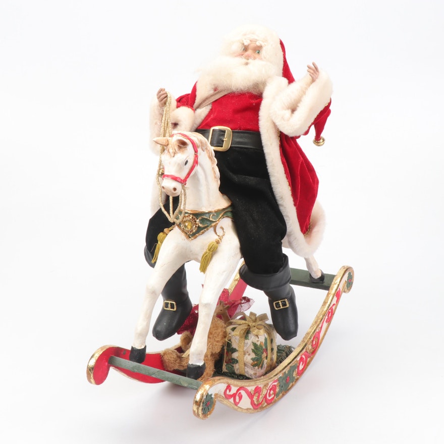 Mark Roberts Rocking Horse Santa Claus