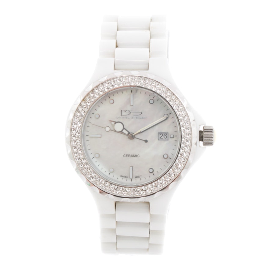 Daniel Steiger Ceramic Watch with Mother of Pearl