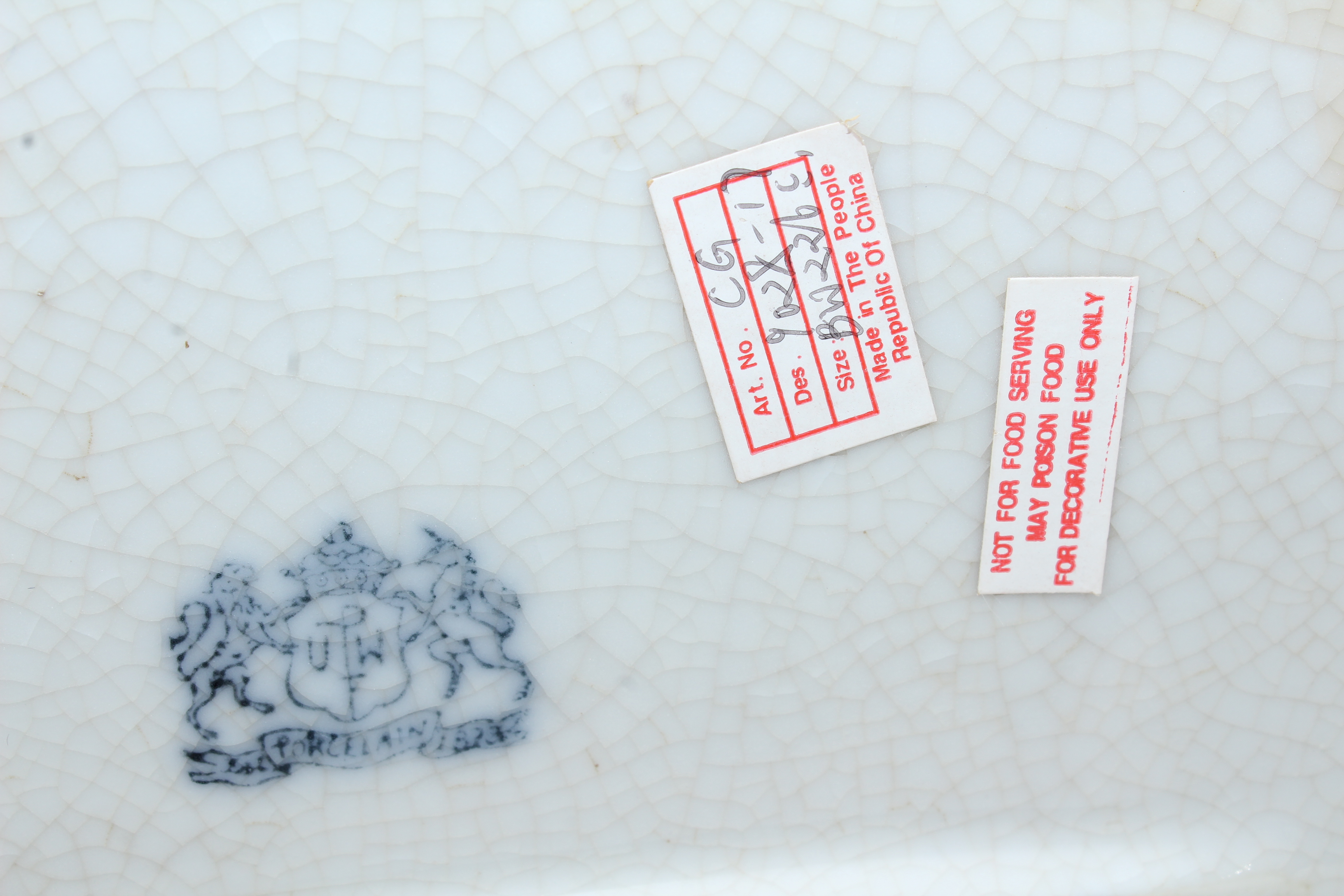 Chinese United Wilson Blue and White Porcelain Footed Foot Bath