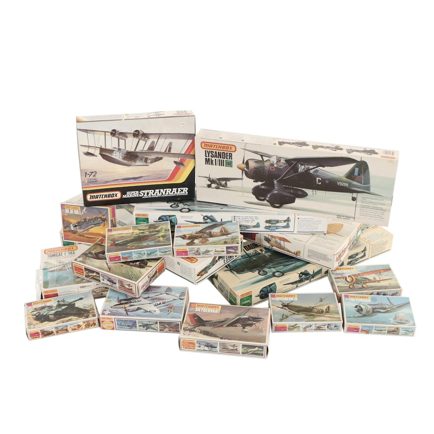 Matchbox Military Plane Scale Model Kits, 1970s - 1980s