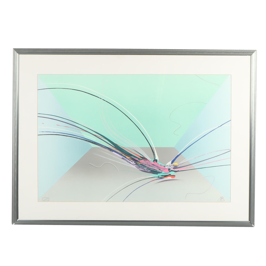 Abstract Serigraph Attributed to Elba Alvarez