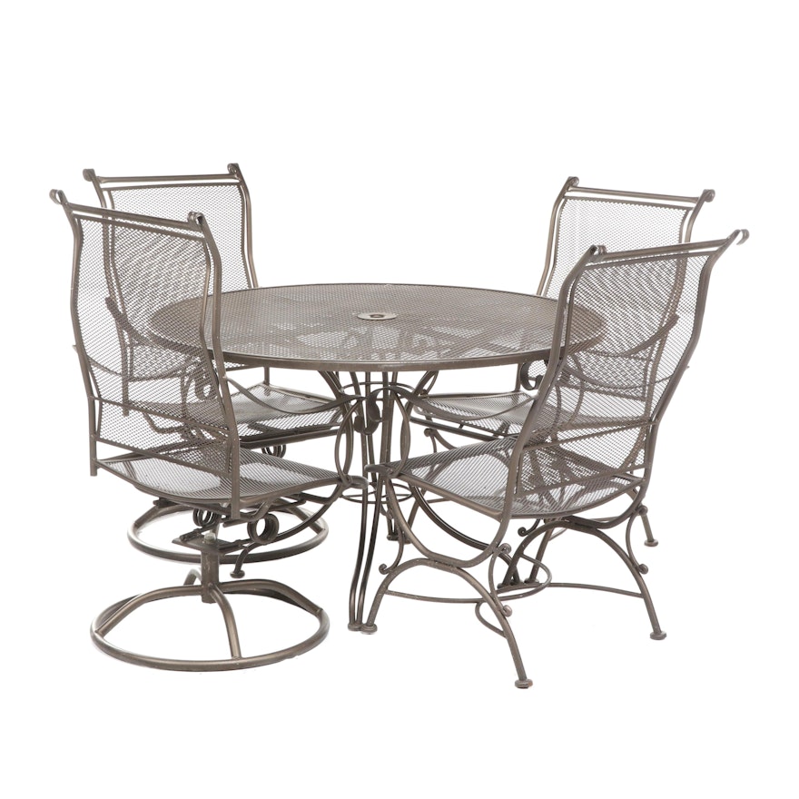 Outdoor Iron Patio Table with Chairs