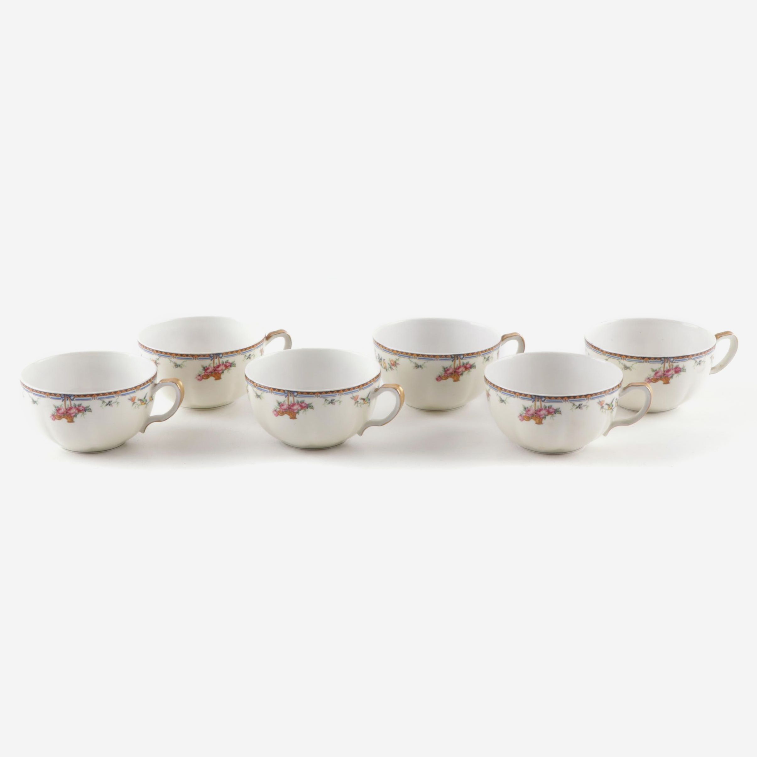 Haviland Limoges Porcelain "Plaza" Teacups