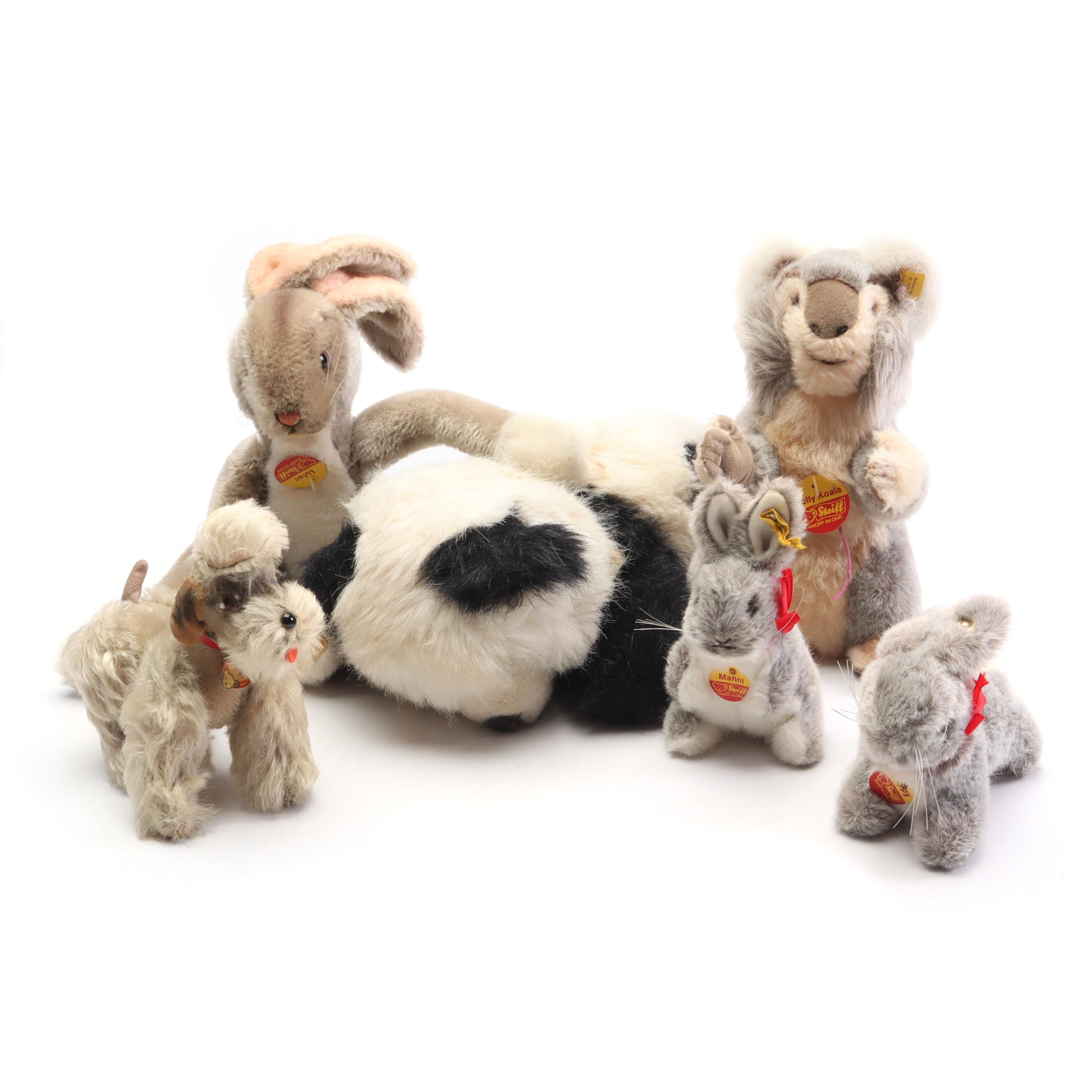 Steiff Original Plush Mohair Animals, Mid to Late 20th Century