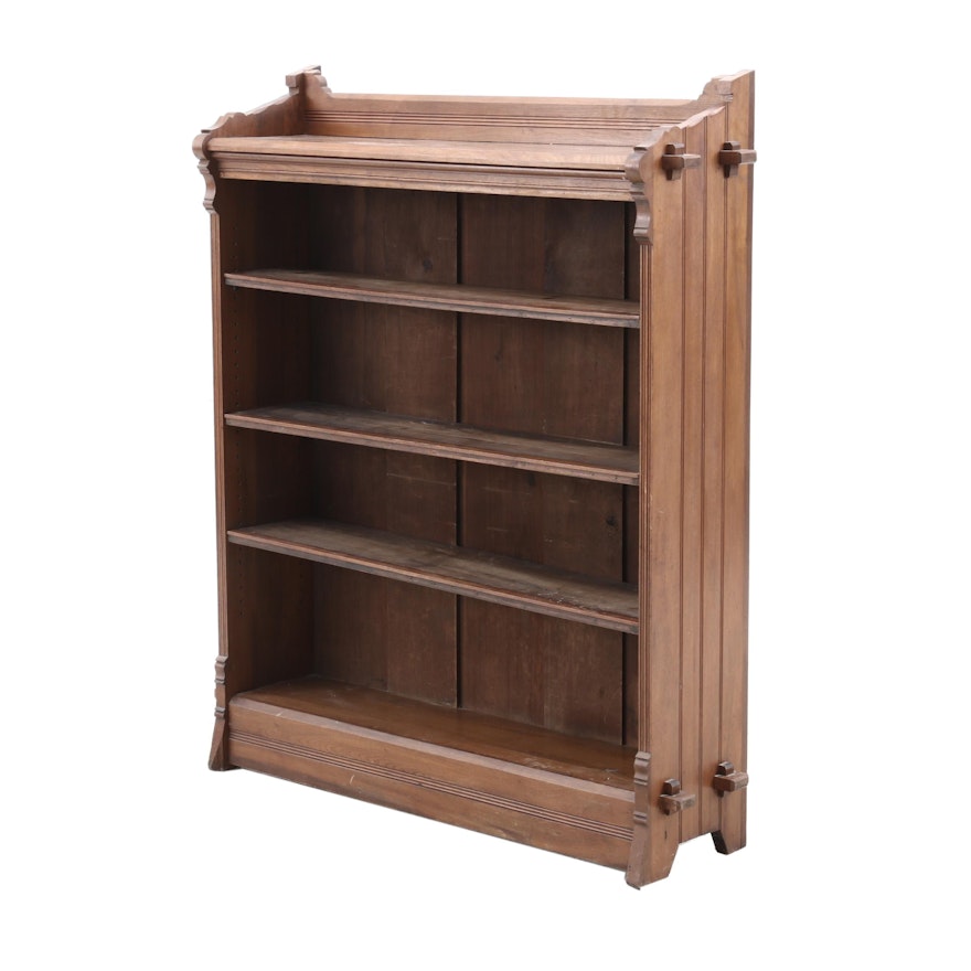 Lockwood, Brooks and Co. Victorian Walnut Bookcase, Late 19th Century