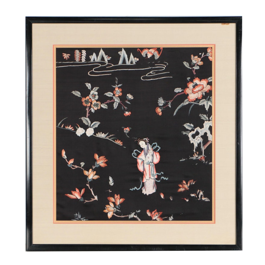 Chinese Handmade Silk Embroidery Panel