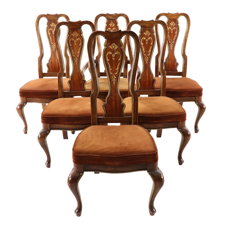 American of Martinsville Transitional/Queen Anne Style Wooden Dining Chairs