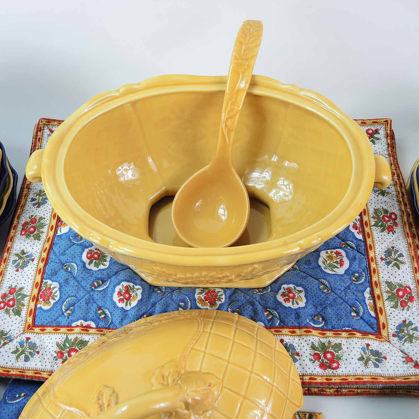 Pierre Deux "French Country" Tureen Dinnerware wtih Table Linens