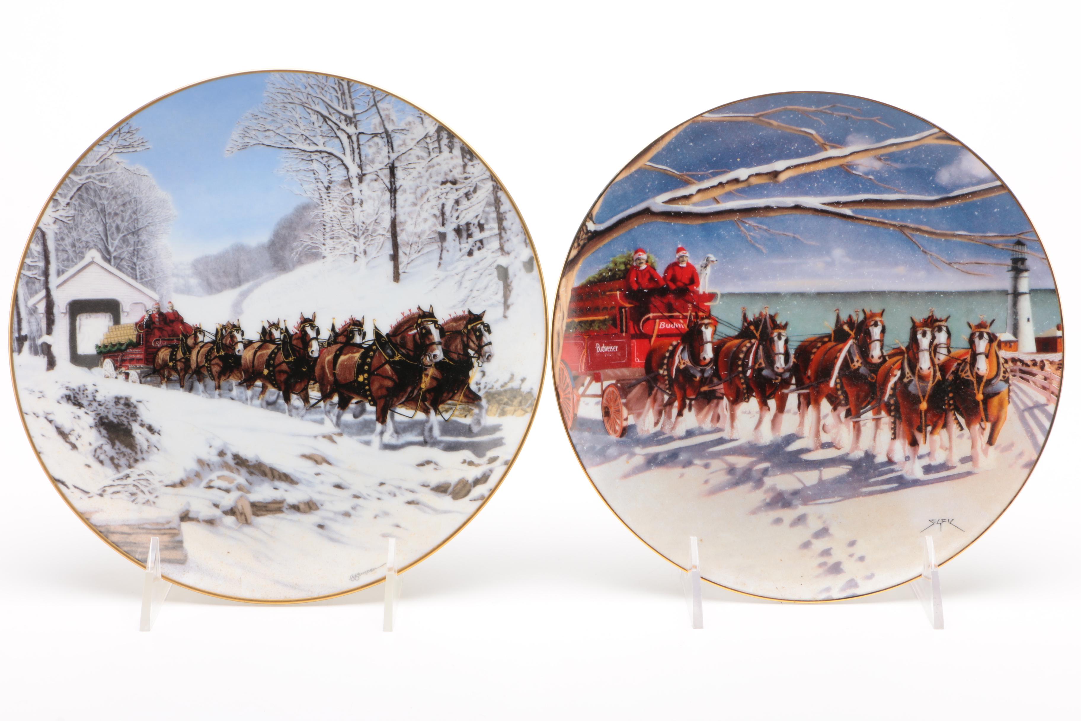 Anheuser-Busch Budweiser Porcelain Collector Plates, 1989–1994