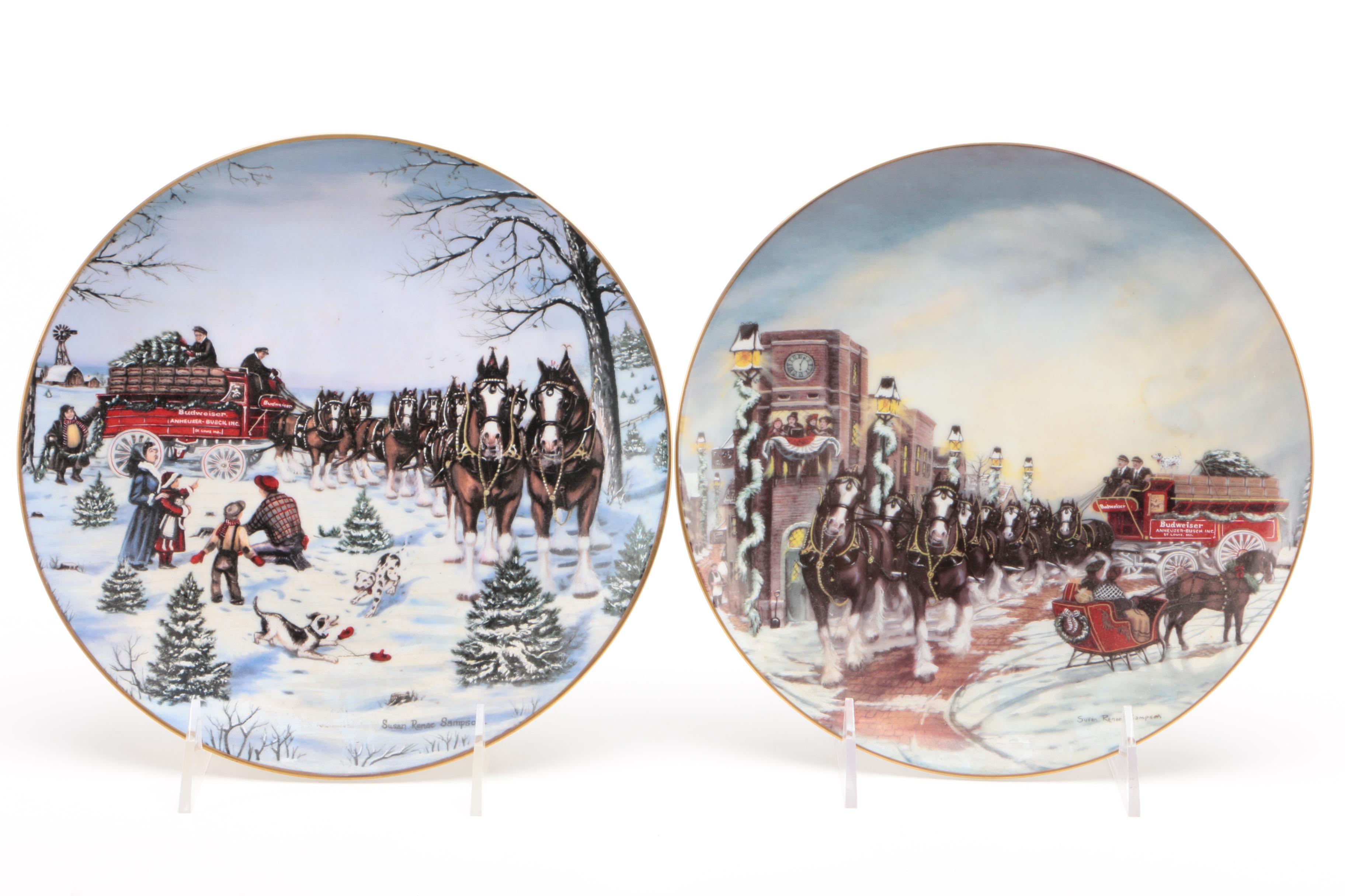 Anheuser-Busch Budweiser Porcelain Collector Plates, 1989–1994