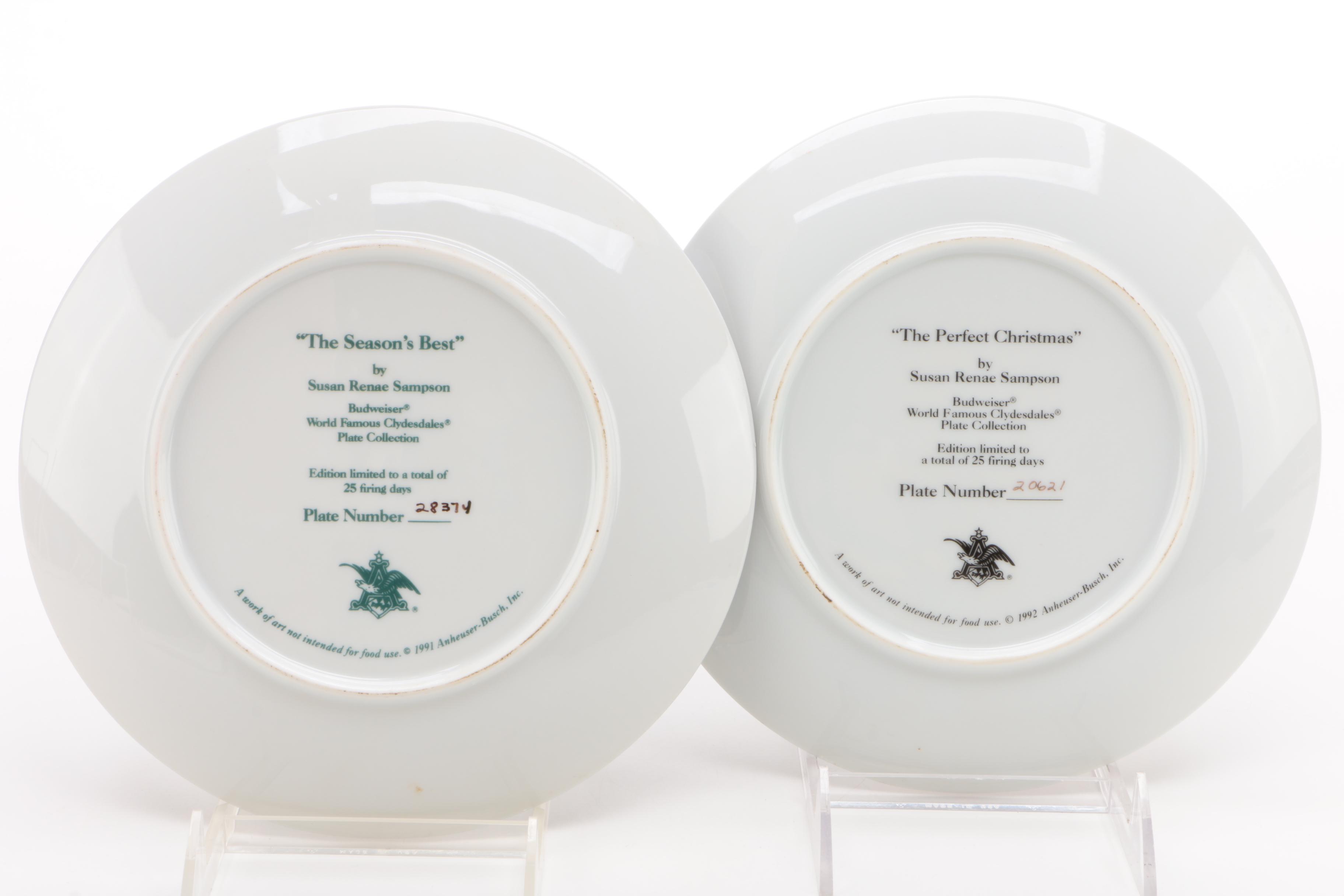Anheuser-Busch Budweiser Porcelain Collector Plates, 1989–1994