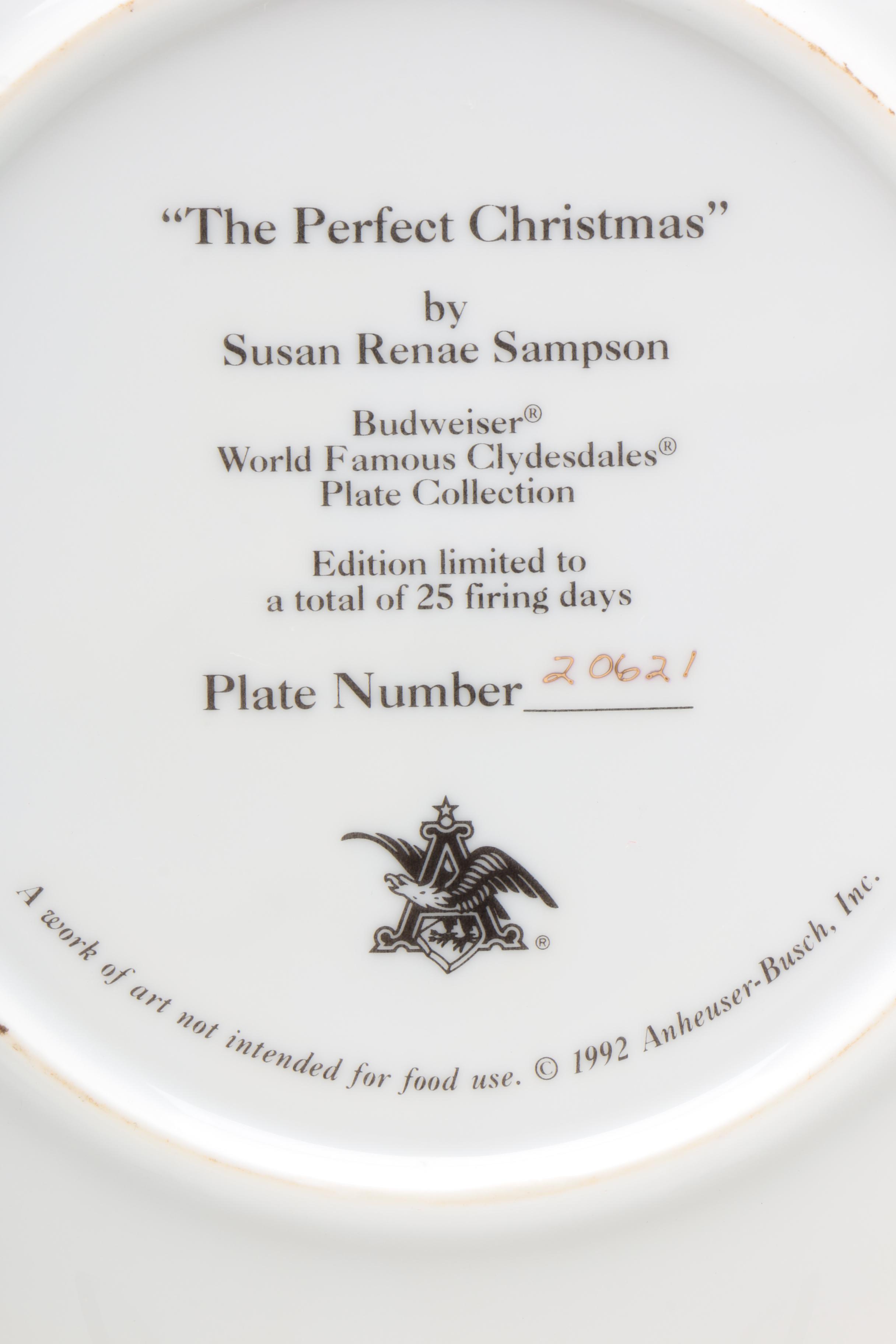 Anheuser-Busch Budweiser Porcelain Collector Plates, 1989–1994