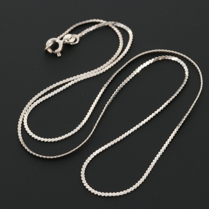 Sterling Silver Serpentine Chain Necklace