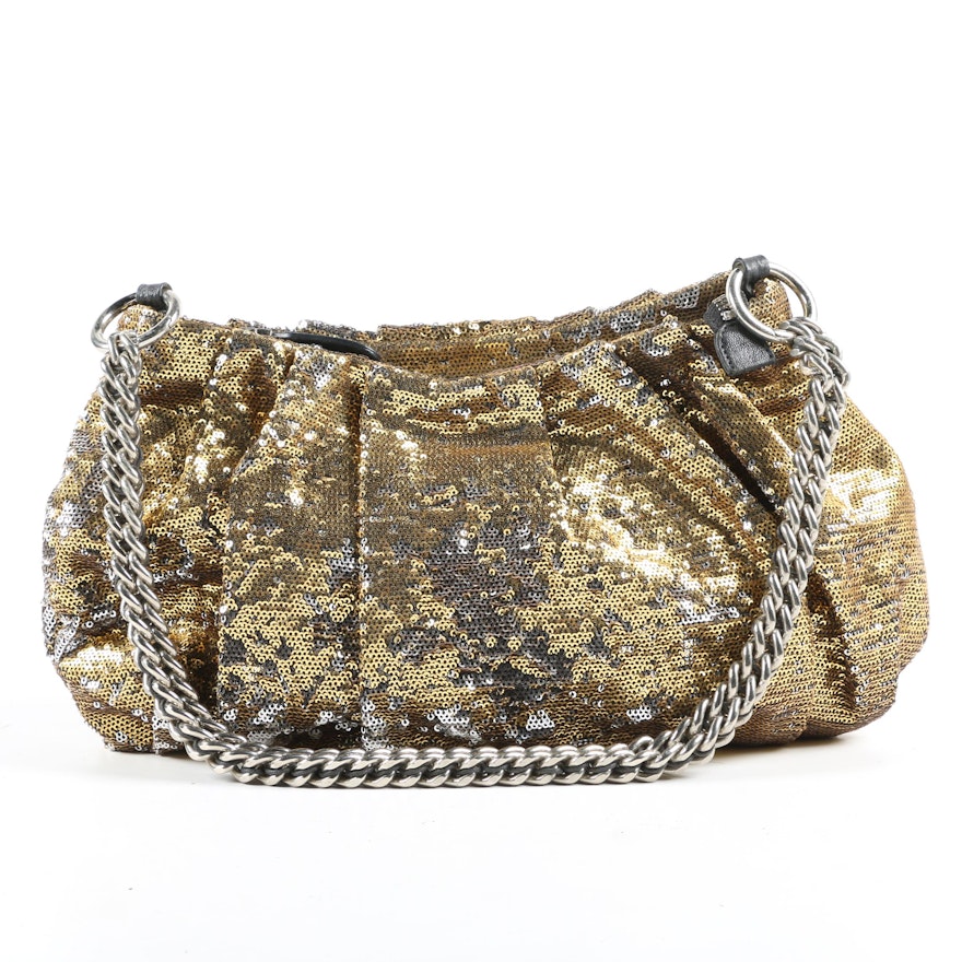 OrYany Wendy Mixed Sequin Shoulder Bag with Chain Strap