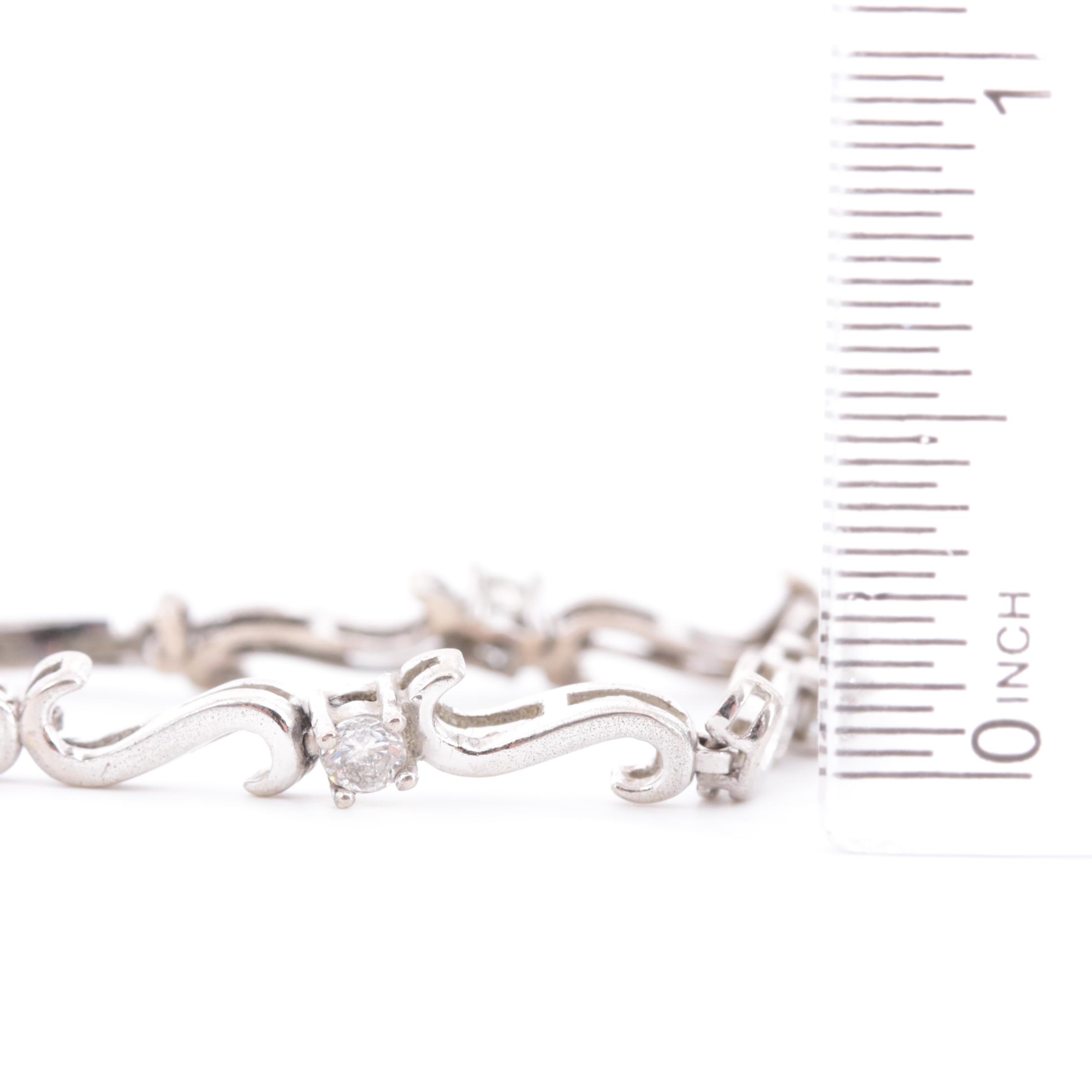 Sterling Silver Cubic Zirconia Bracelet
