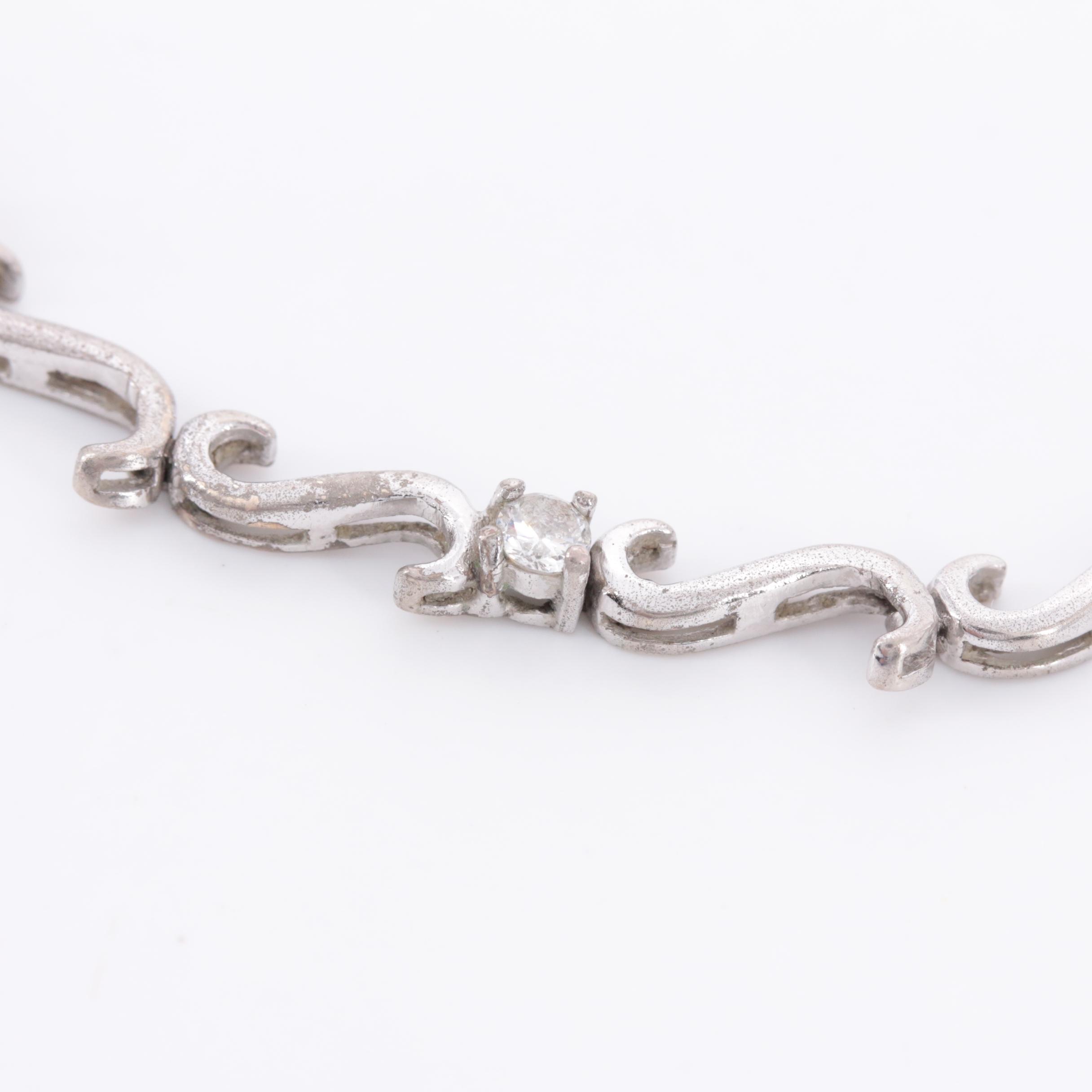 Sterling Silver Cubic Zirconia Bracelet