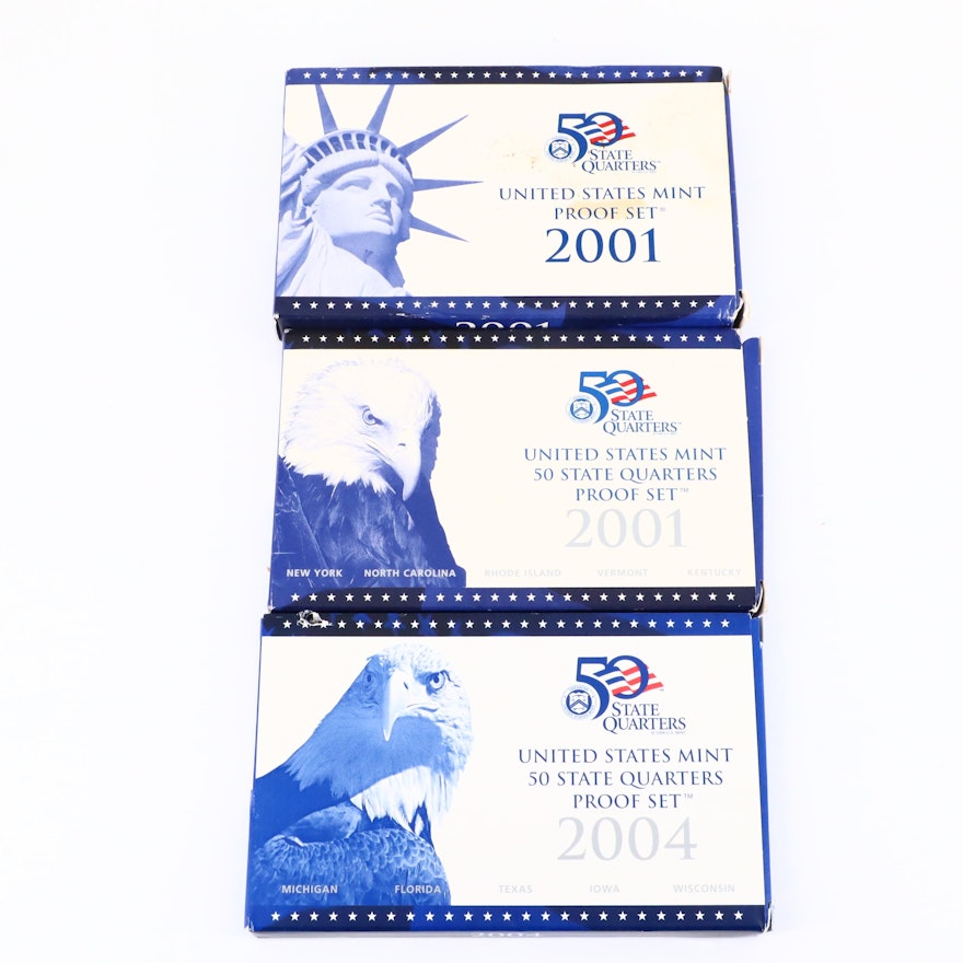 Three U.S. Mint Proof Sets