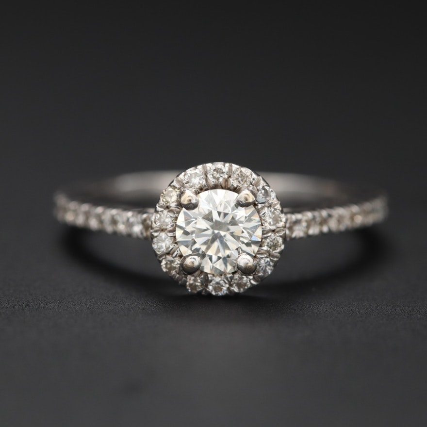 14K White Gold Diamond Ring