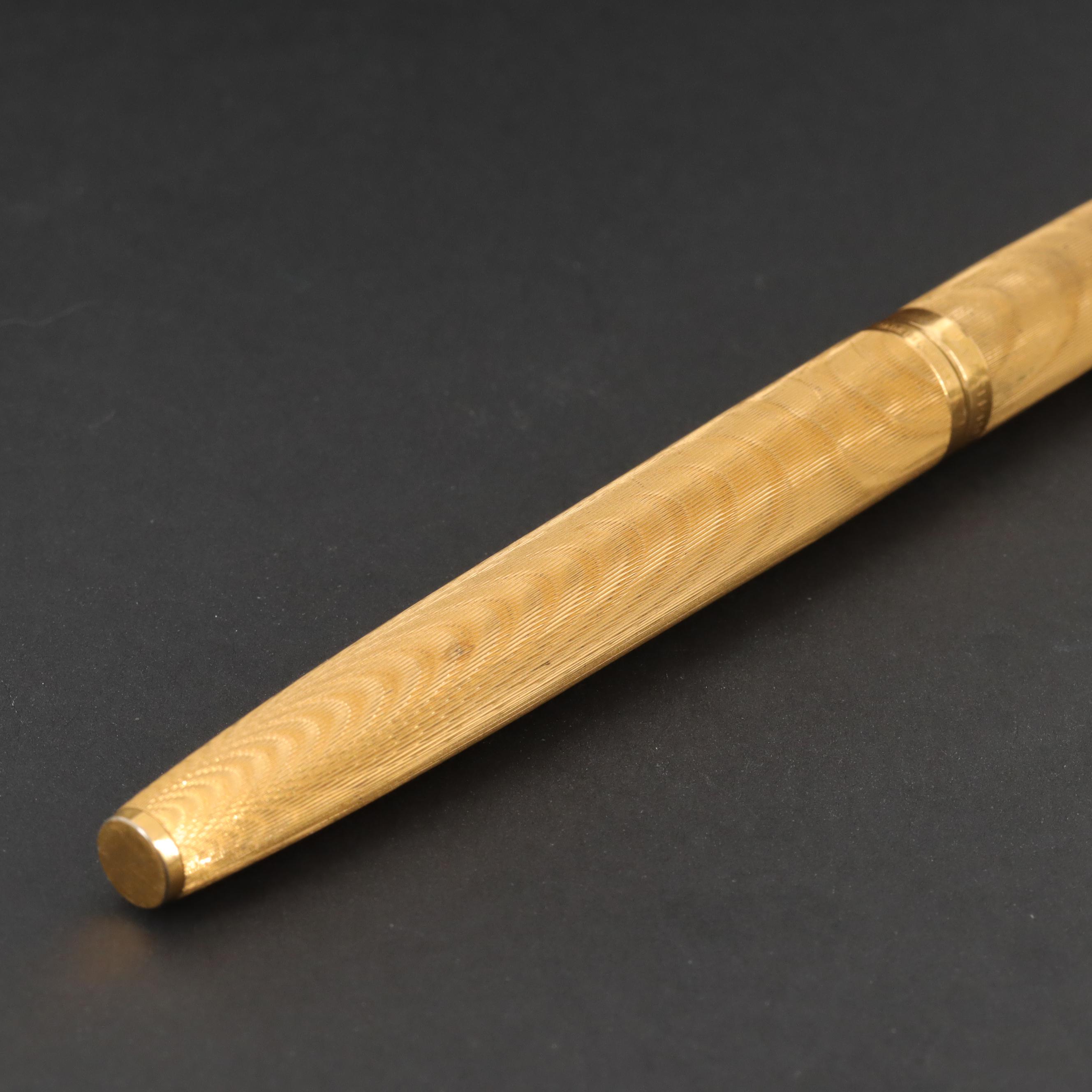 Vintage Waterman Gold Plate Fountain Pen with 18K Nib