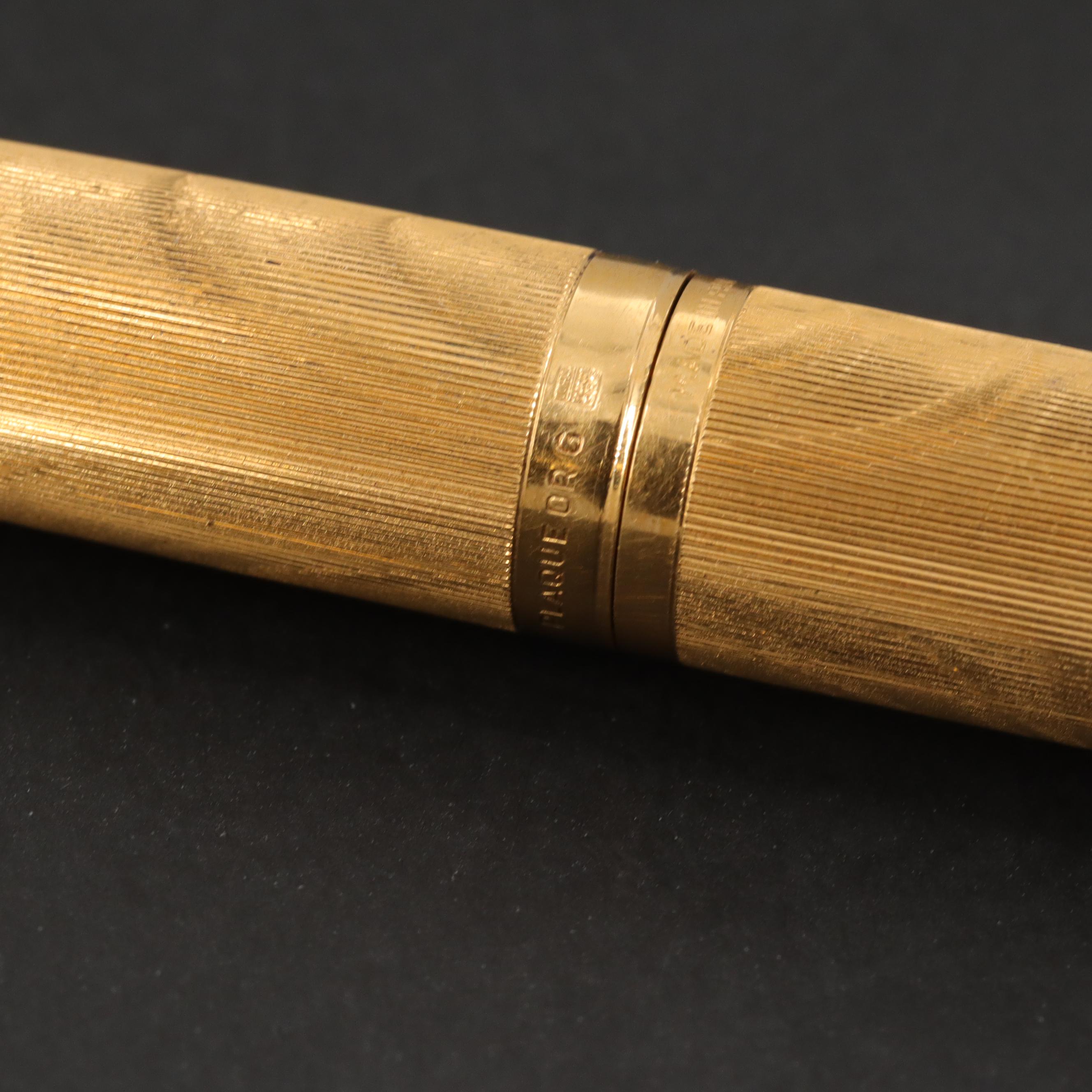 Vintage Waterman Gold Plate Fountain Pen with 18K Nib