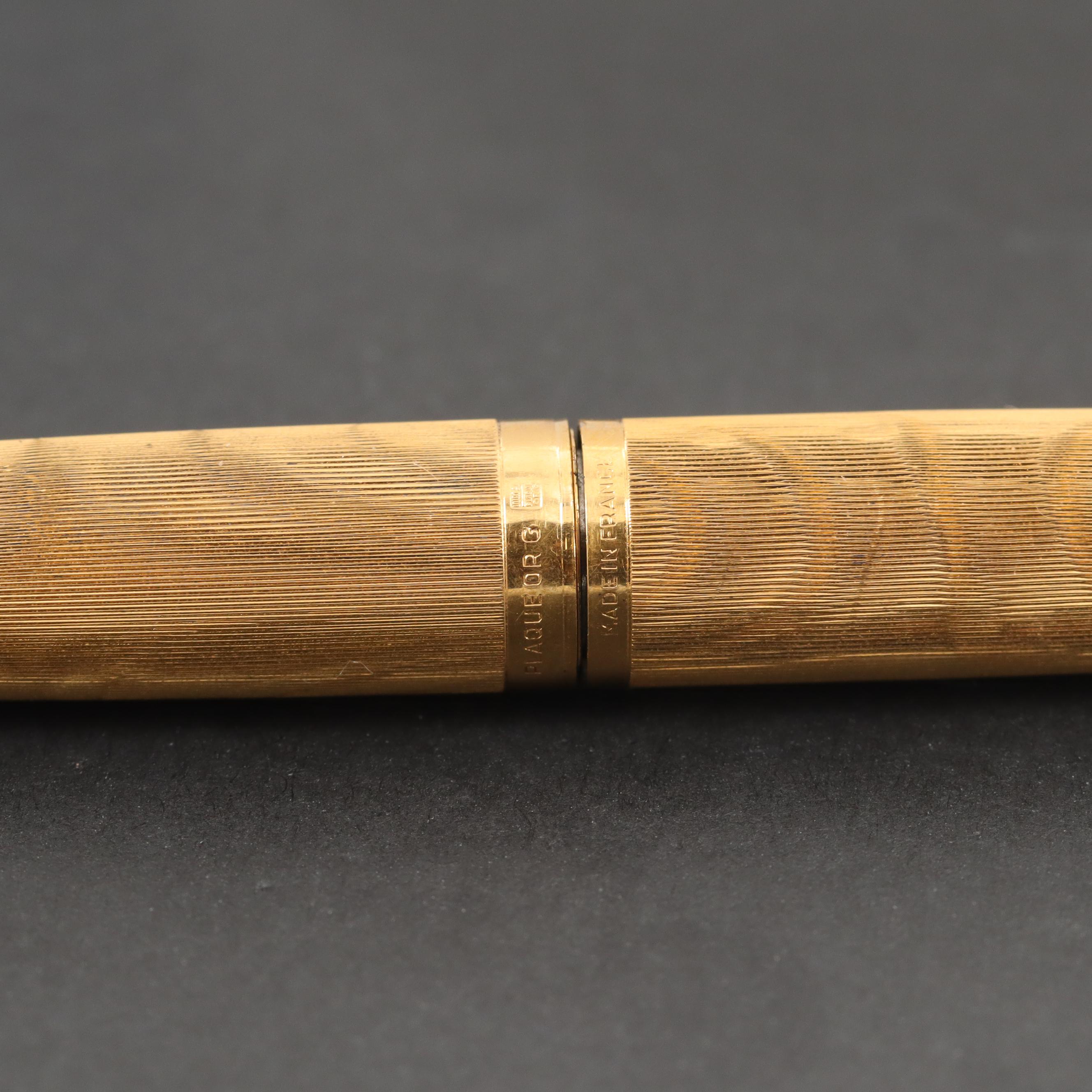 Vintage Waterman Gold Plate Fountain Pen with 18K Nib