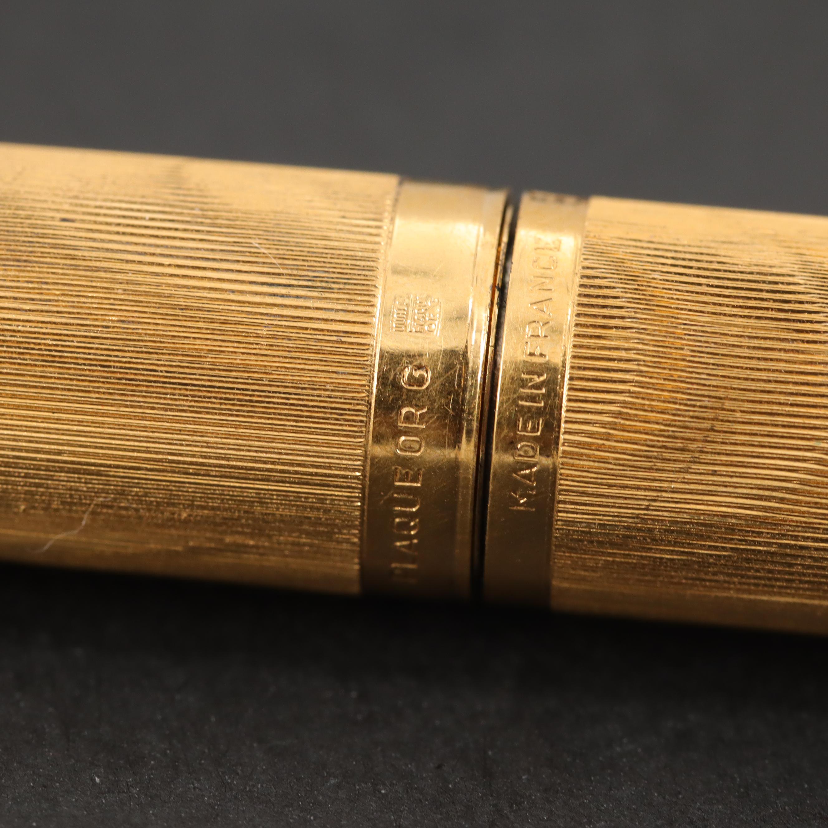 Vintage Waterman Gold Plate Fountain Pen with 18K Nib