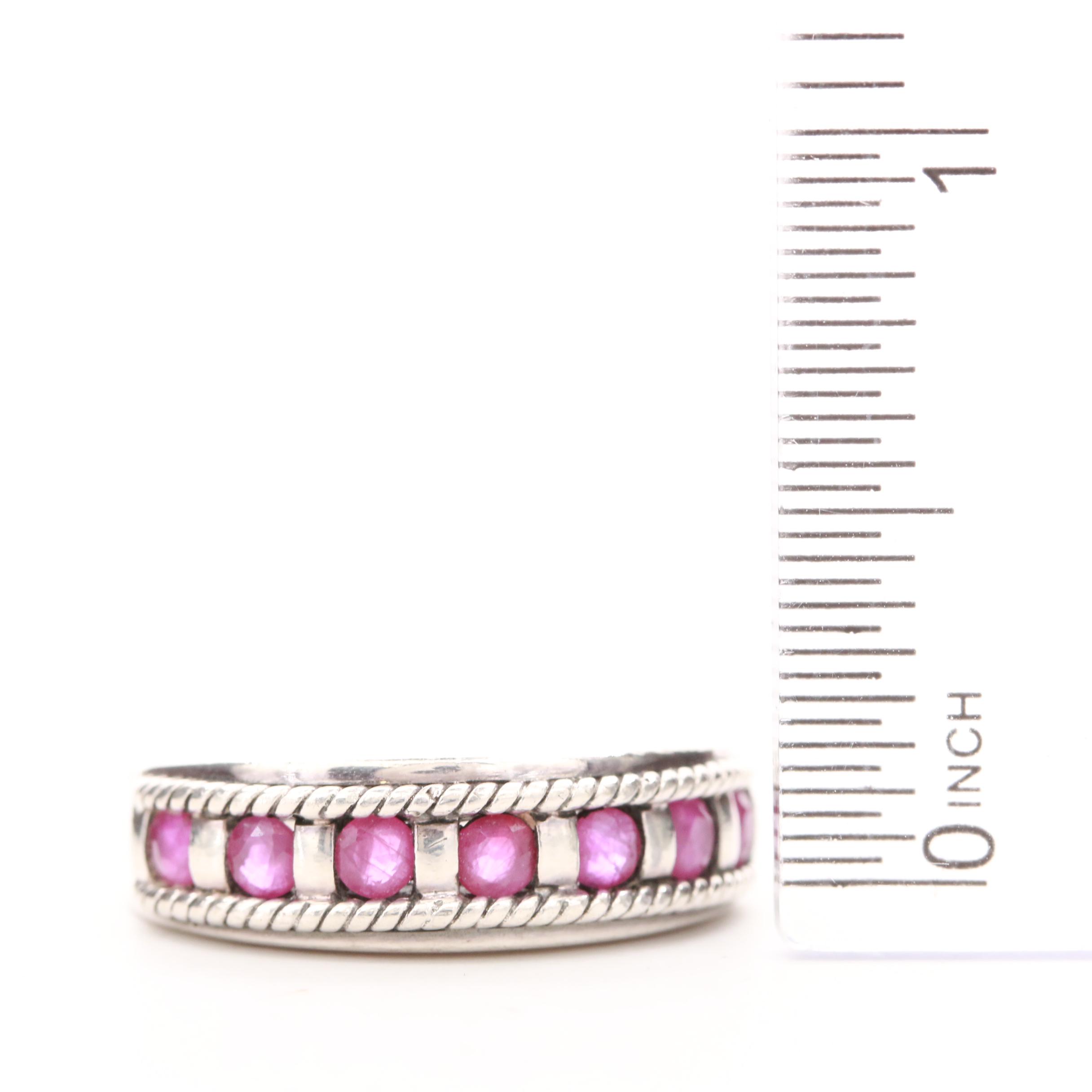 Sterling Silver Rings Featuring James Avery and Rubies