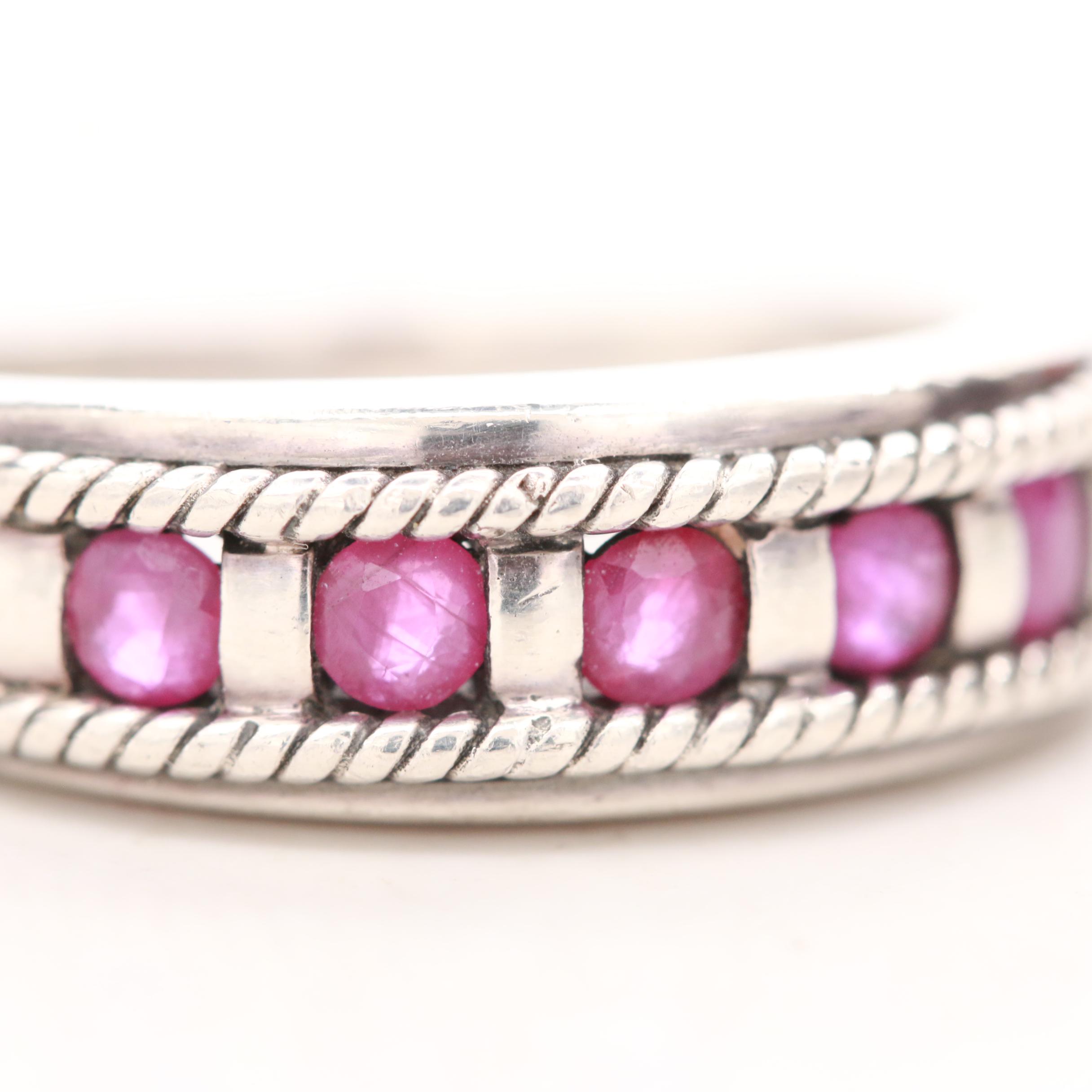 Sterling Silver Rings Featuring James Avery and Rubies