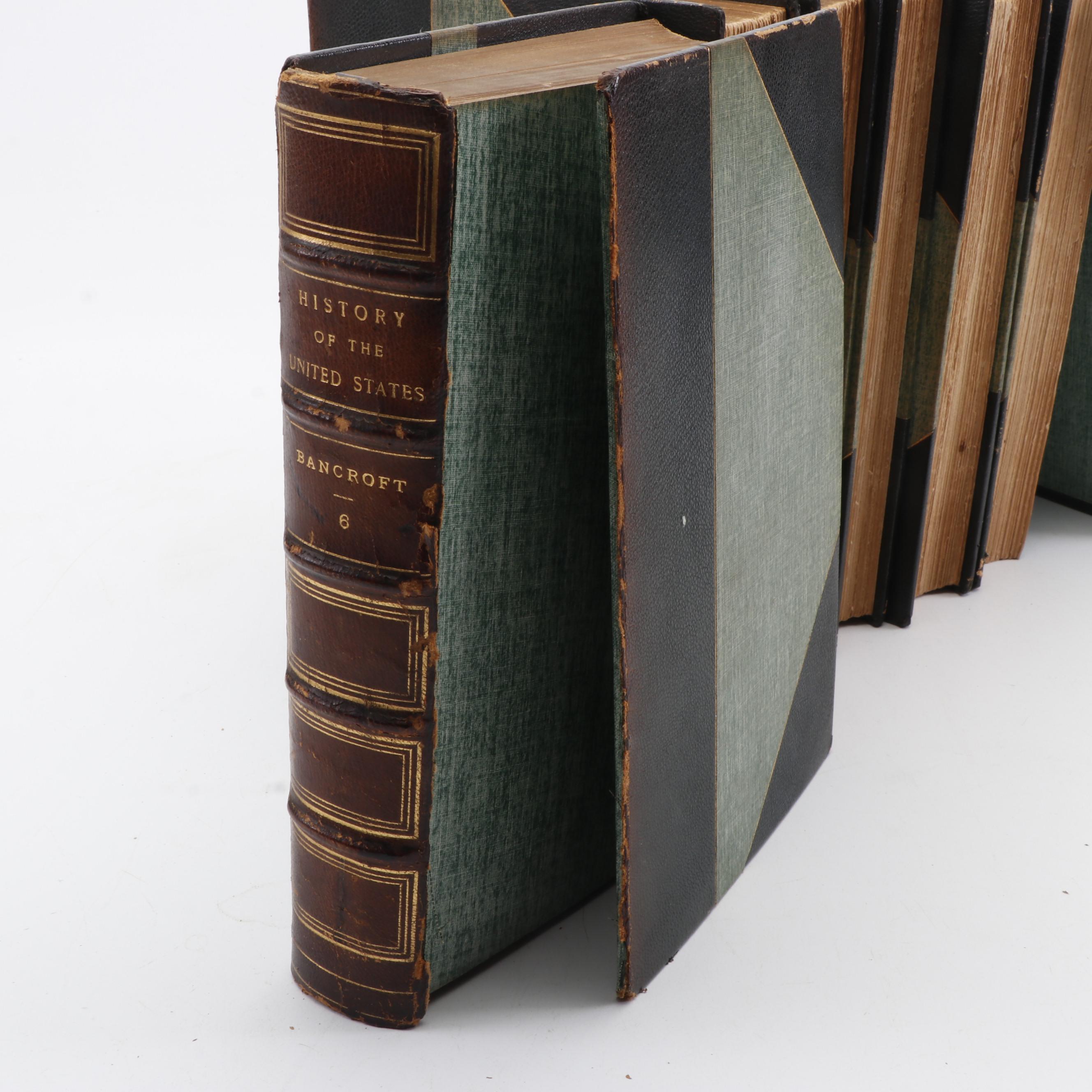 1883 "History of the United States" Six Volume Set by George Bancroft