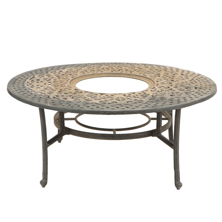 Round Metal Patio Coffee Table
