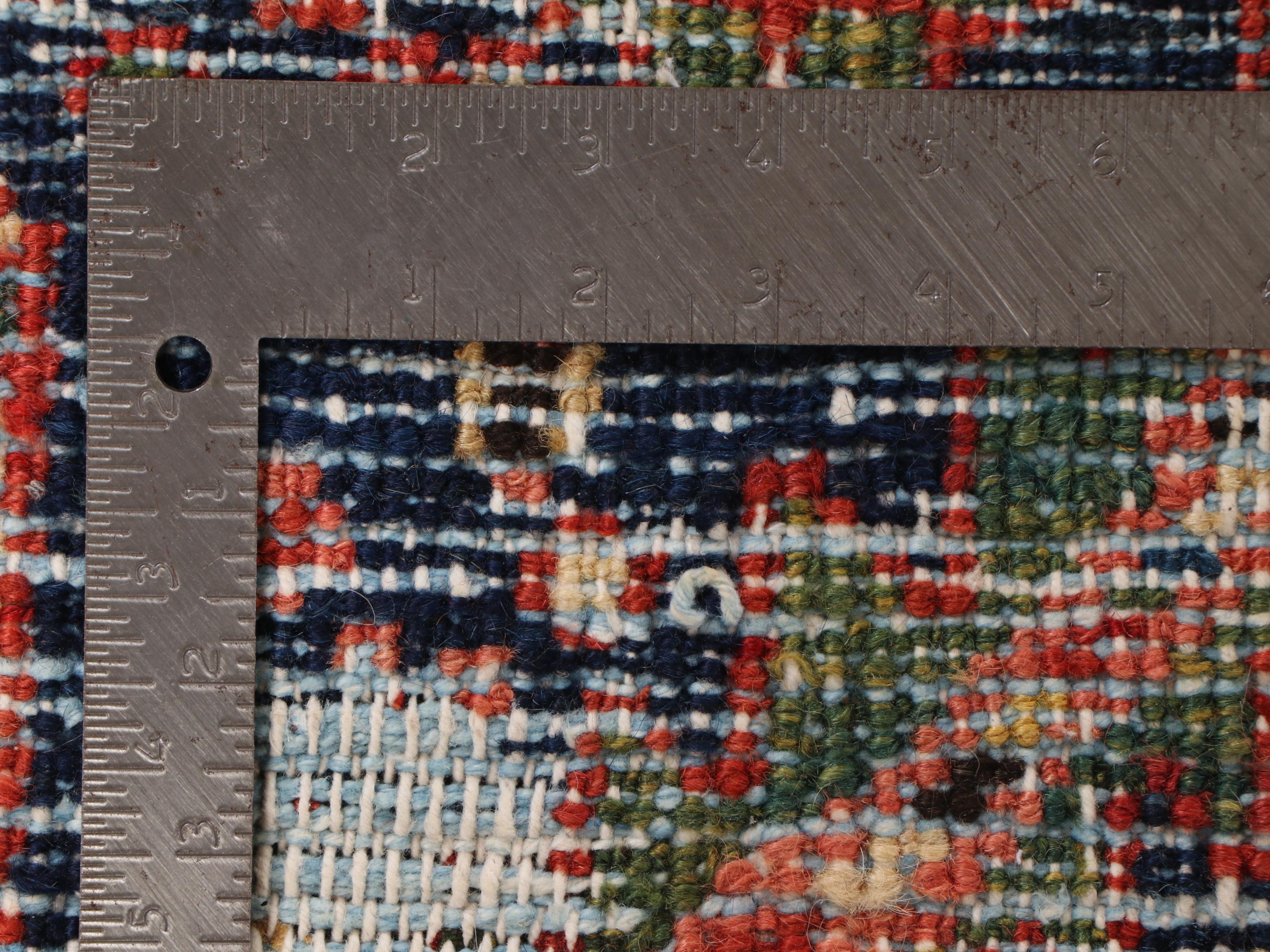 Hand-Knotted Persian Heriz Wool Room Sized Rug, circa 1900