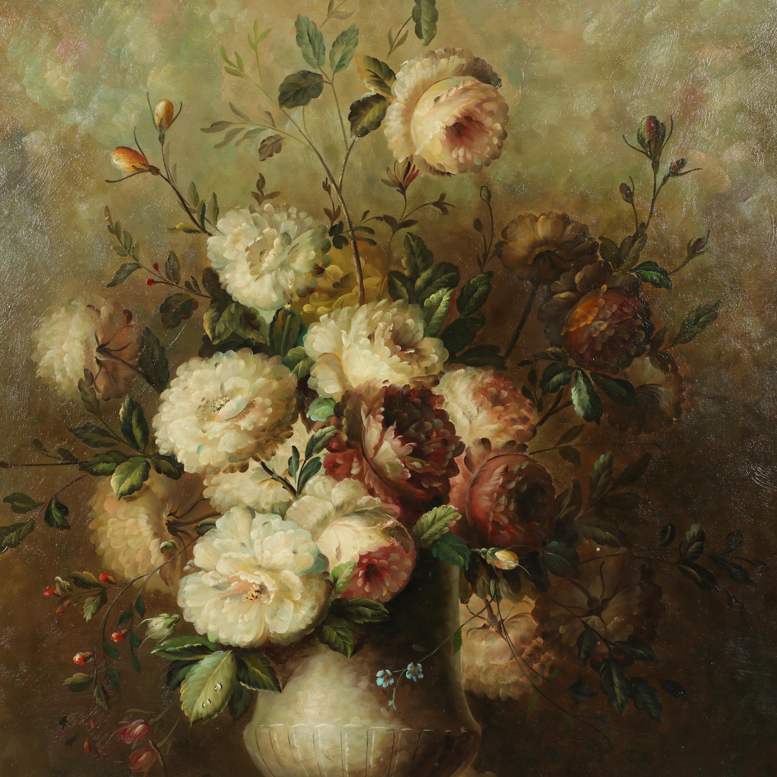W. Shannon Floral Still Life Oil Painting