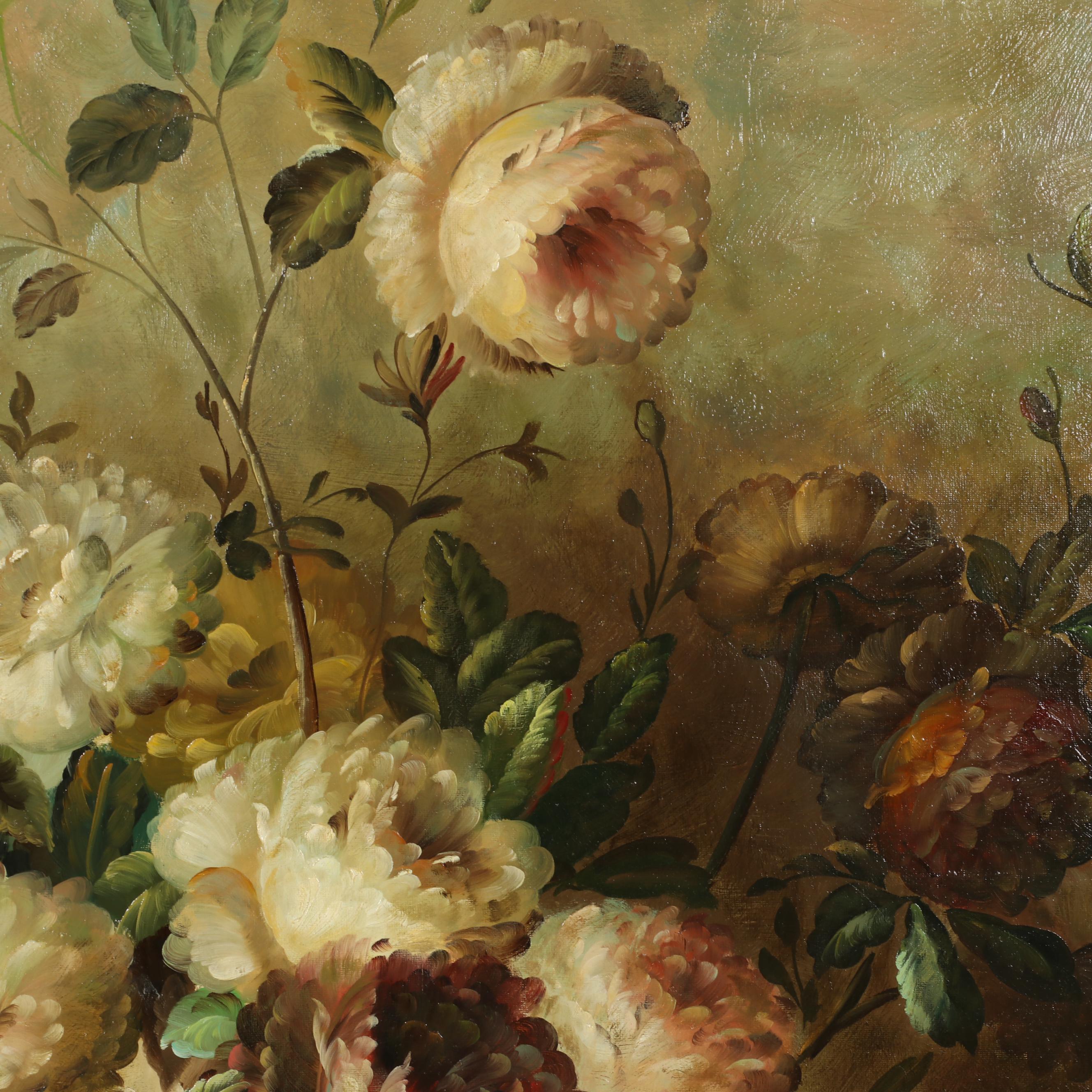 W. Shannon Floral Still Life Oil Painting