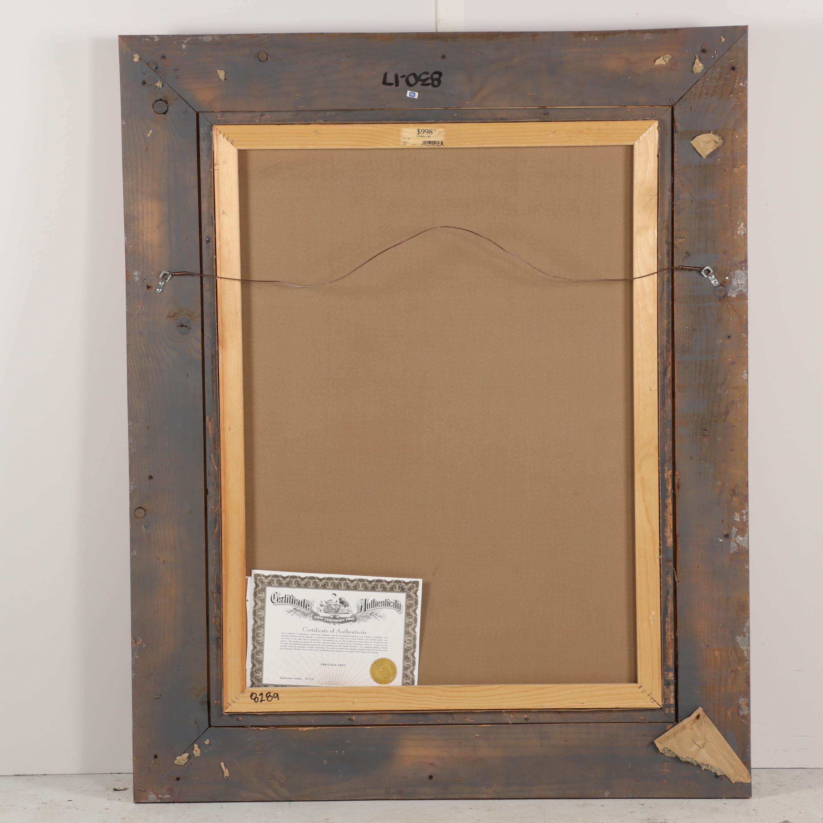 W. Shannon Floral Still Life Oil Painting