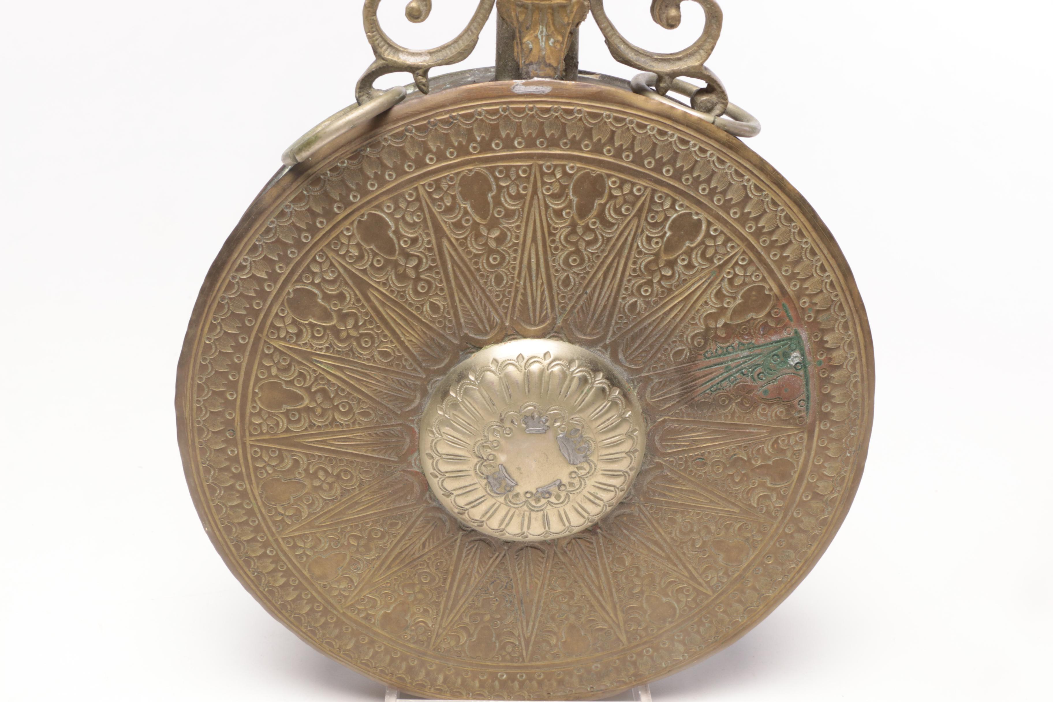 Decorative Indian Howdah Elephant with Middle-Eastern Ceremonial Canteen