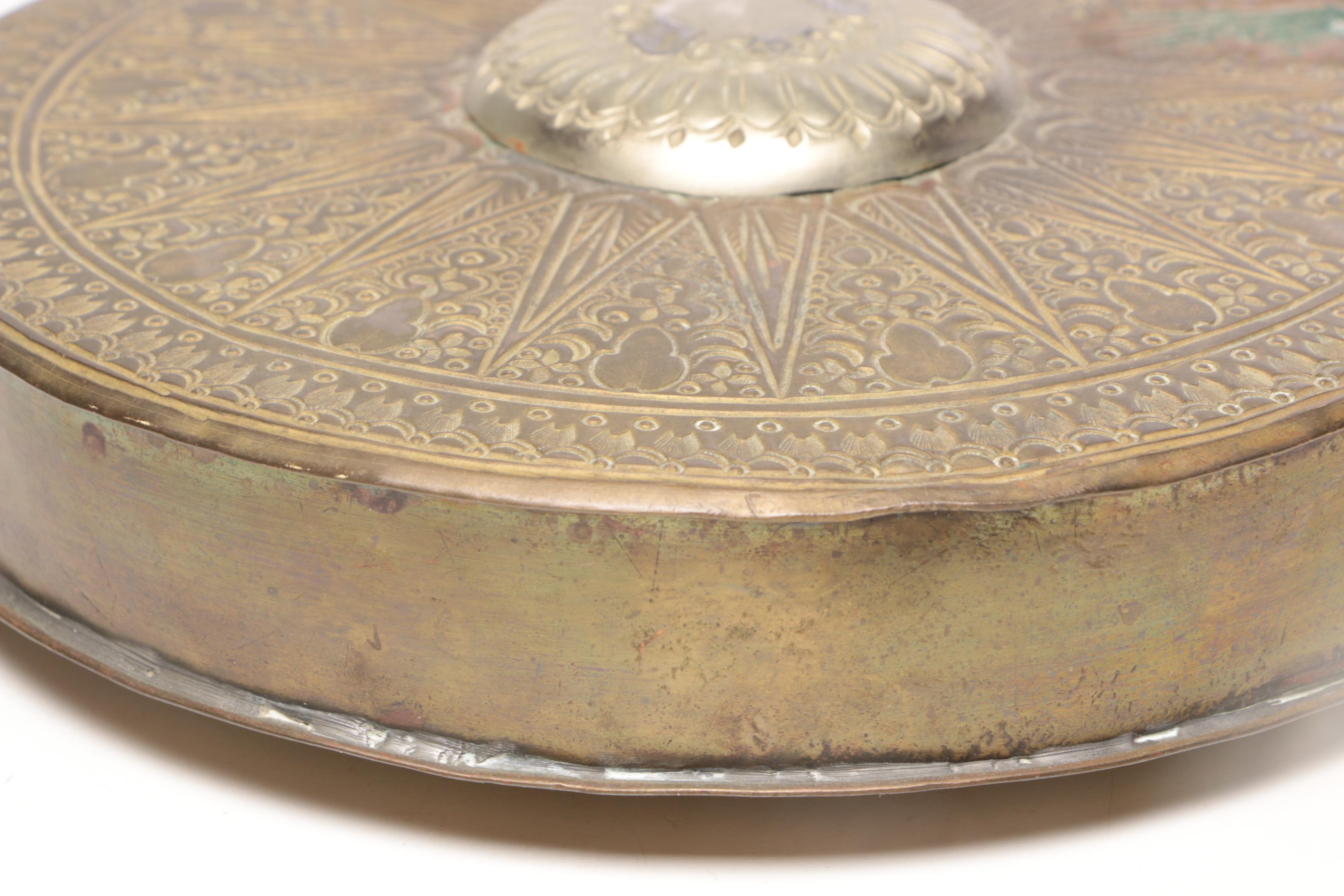 Decorative Indian Howdah Elephant with Middle-Eastern Ceremonial Canteen