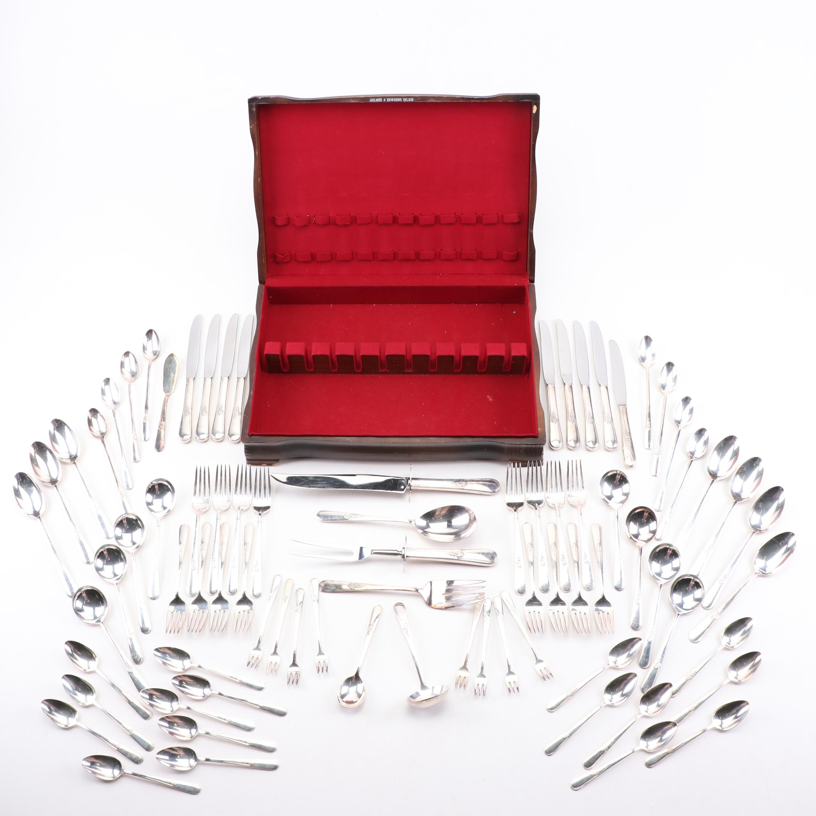 Holmes & Edwards Silver-Plate Flatware in Chest