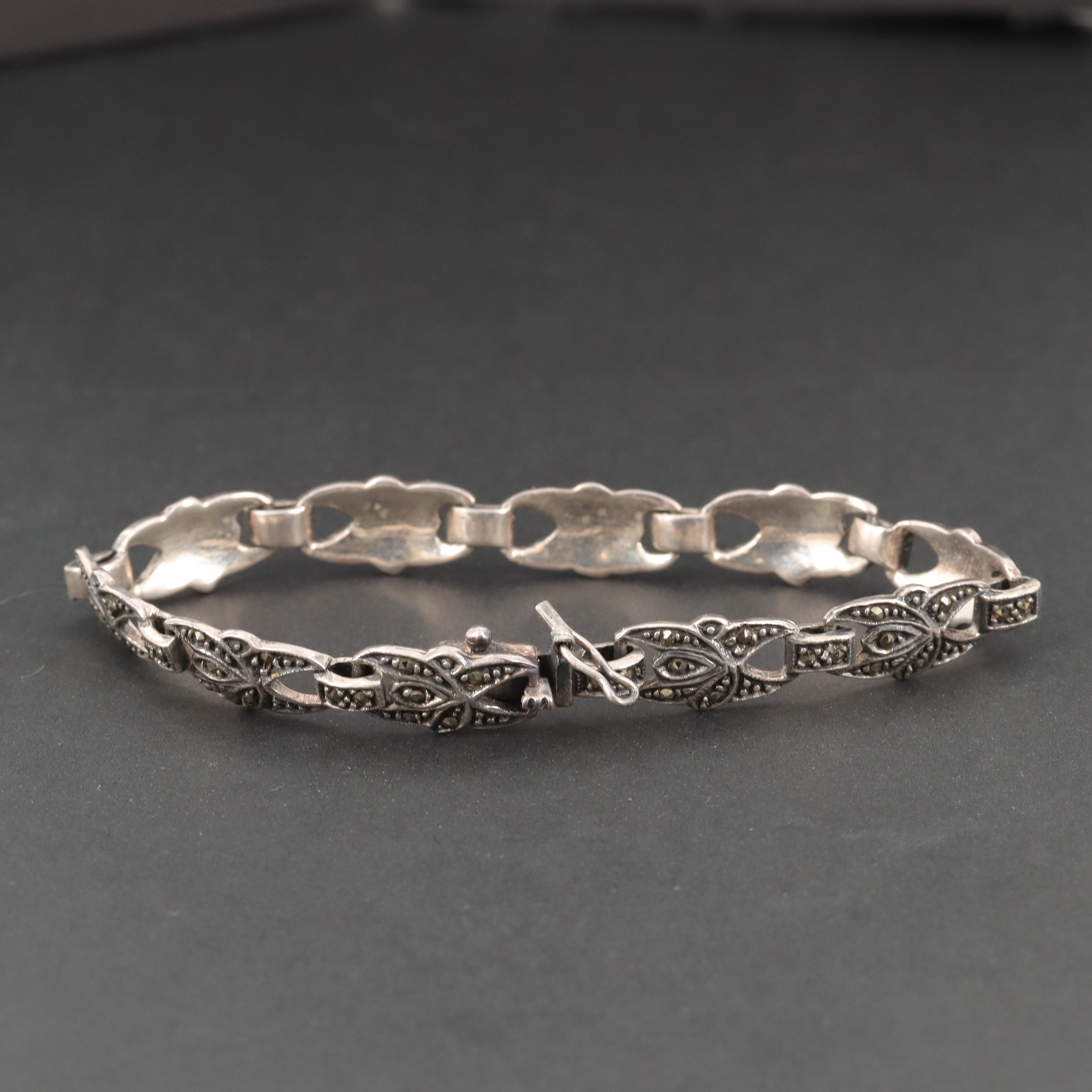 Sterling Silver Marcasite Bracelet