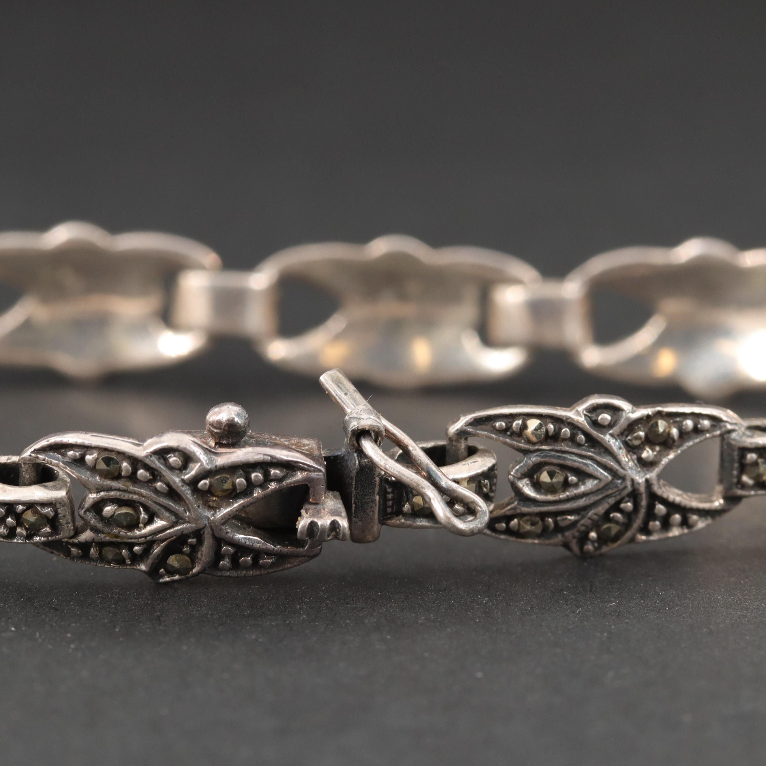 Sterling Silver Marcasite Bracelet