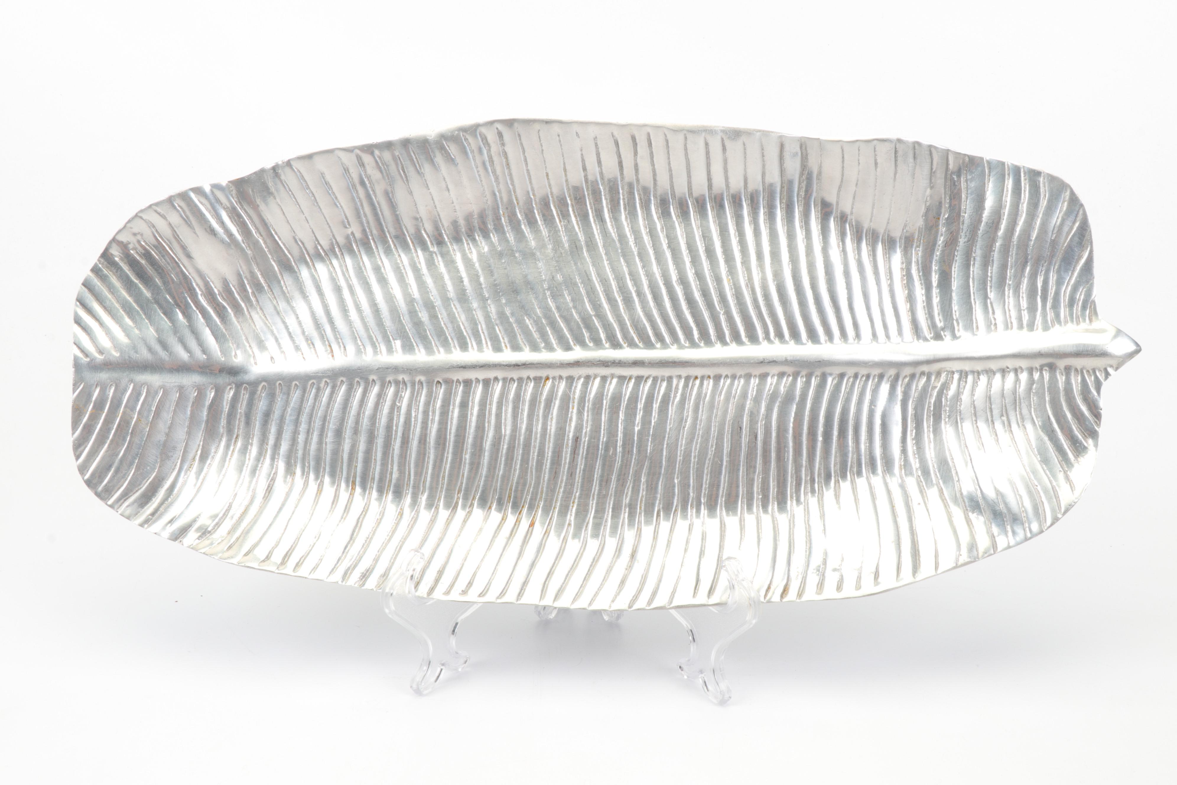 Metal Alloy Leaf Trays with Arthur Court Fish Tray, 1980s