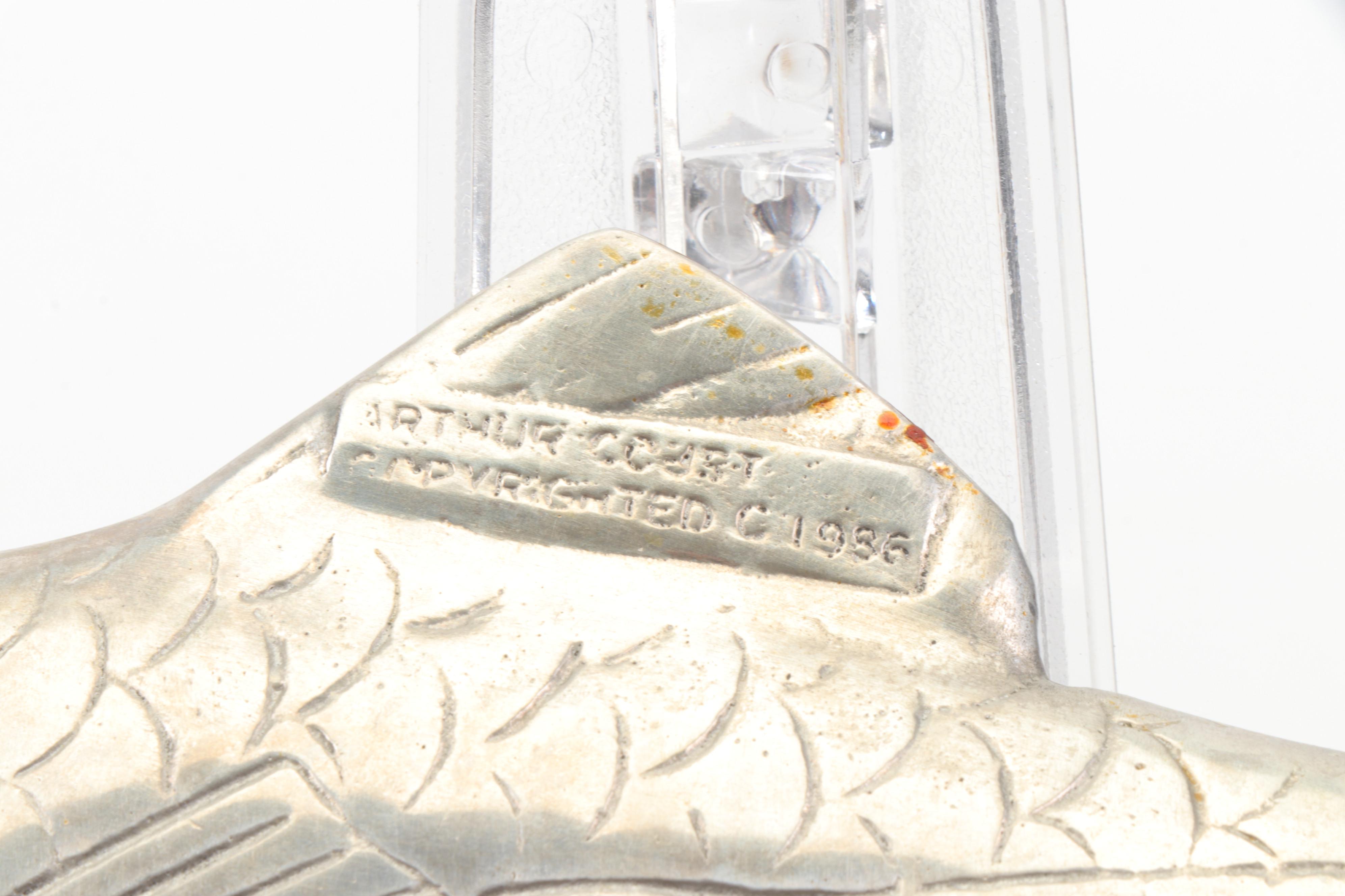 Metal Alloy Leaf Trays with Arthur Court Fish Tray, 1980s